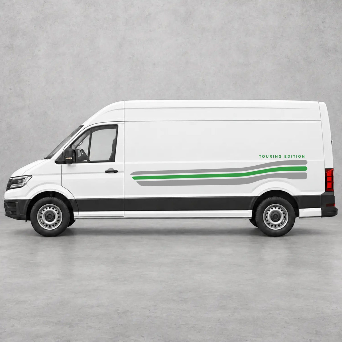 VW Crafter Touring Edition Side Stripes in Grey & Green