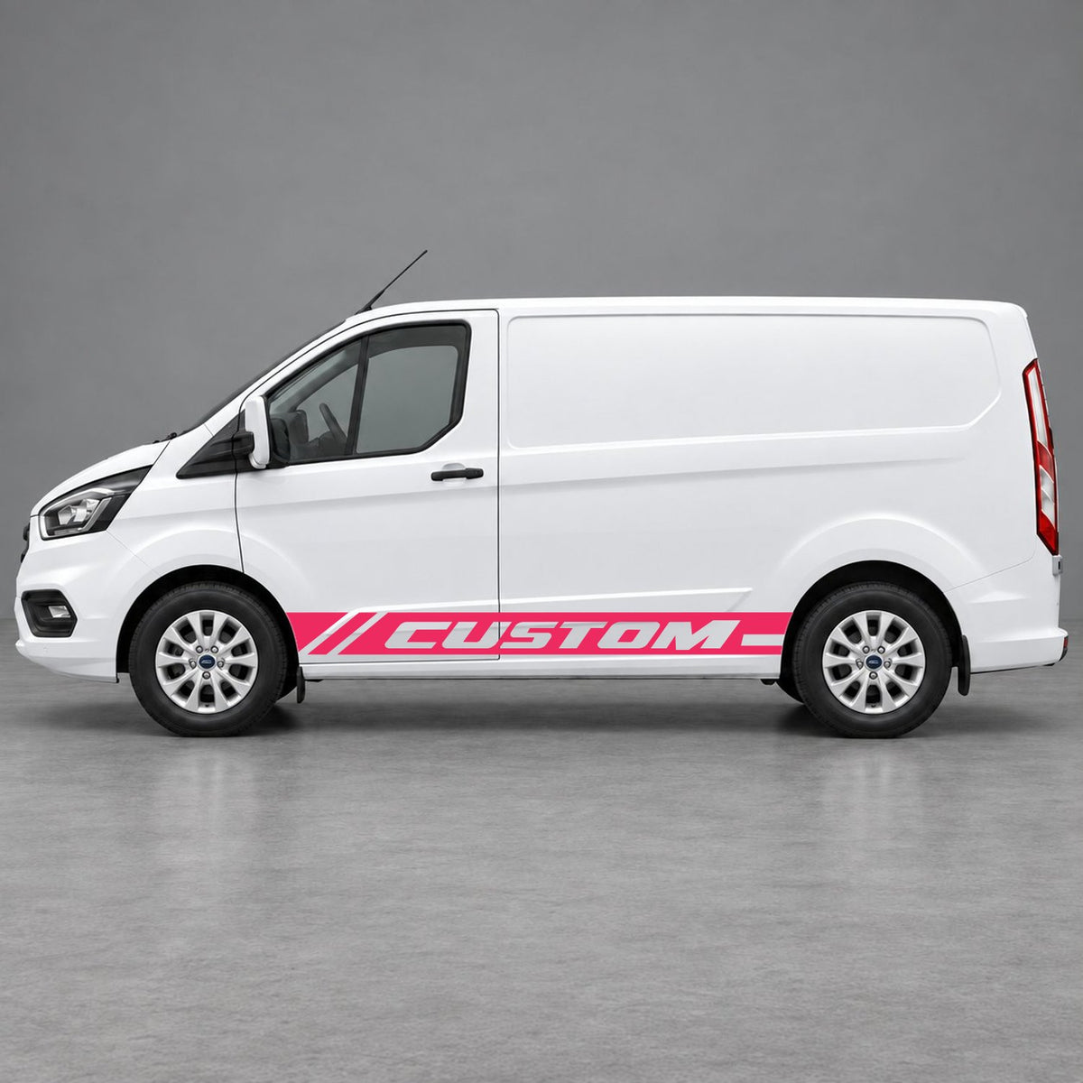 Ford Transit Custom Custom Lower Side Stripes in Pink & Pink