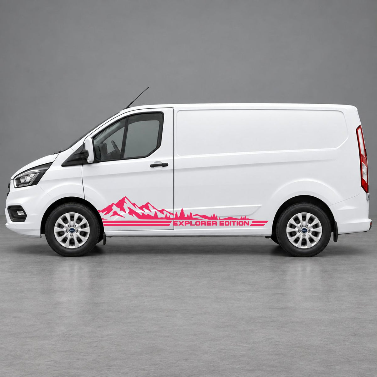 Ford Transit Custom Explorer Edition Mountain Side Stripes in Pink