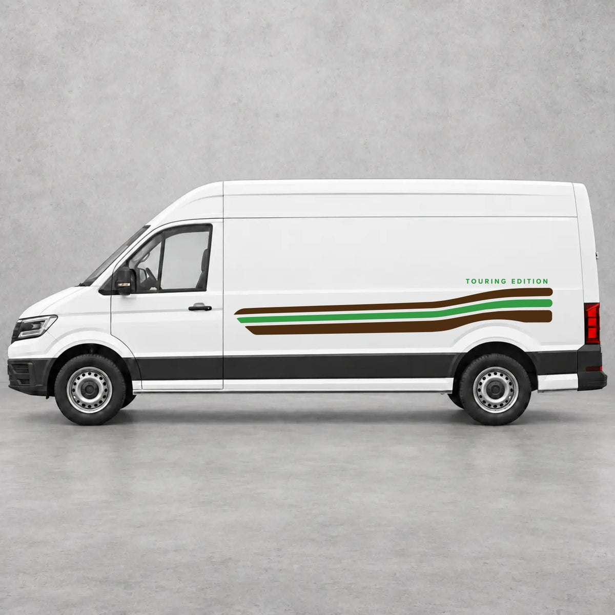 VW Crafter Touring Edition Side Stripes in Brown & Green
