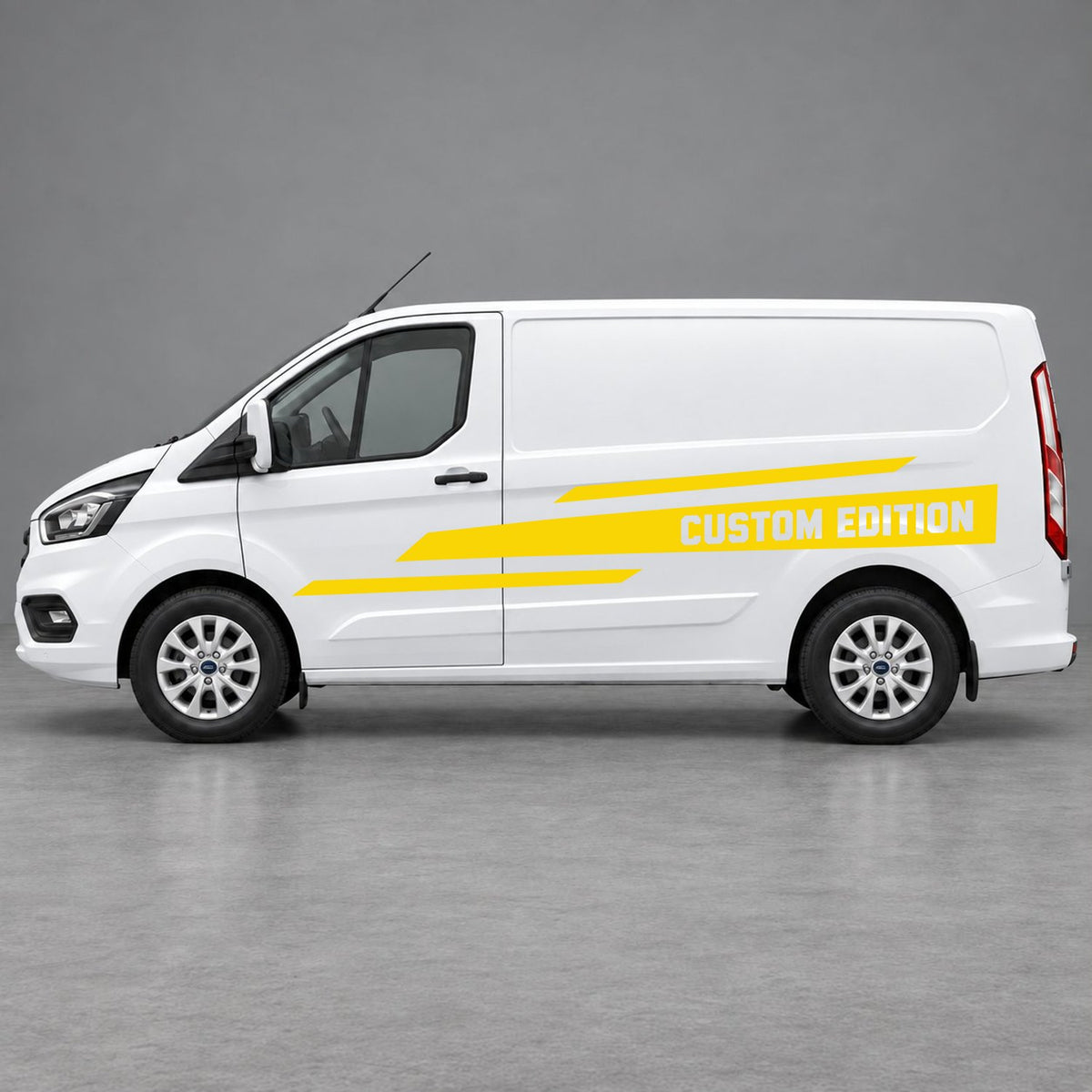 Ford Transit Custom Custom Edition Speed Side Stripes in Yellow
