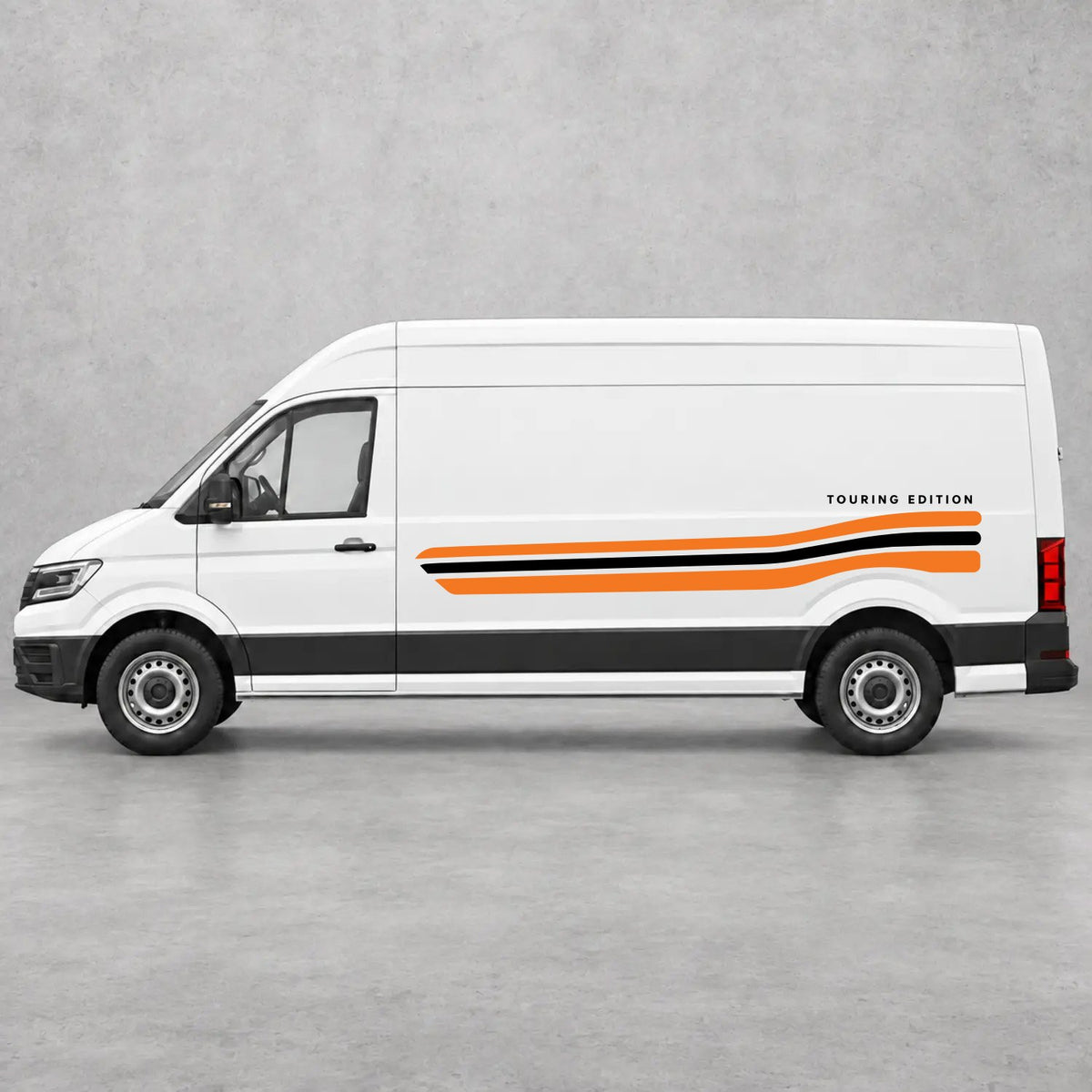 VW Crafter Touring Edition Side Stripes in Orange & Black