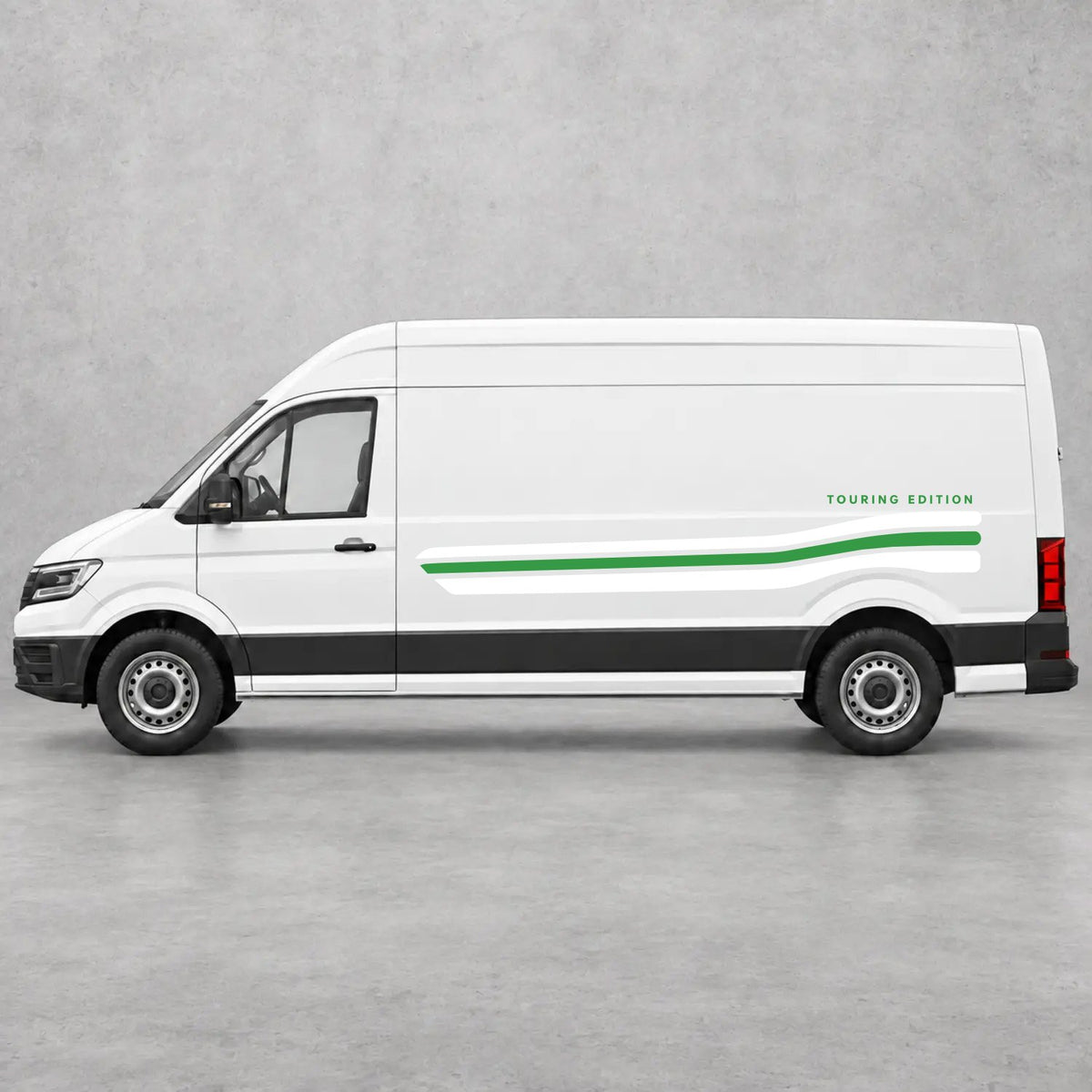 VW Crafter Touring Edition Side Stripes in White & Green