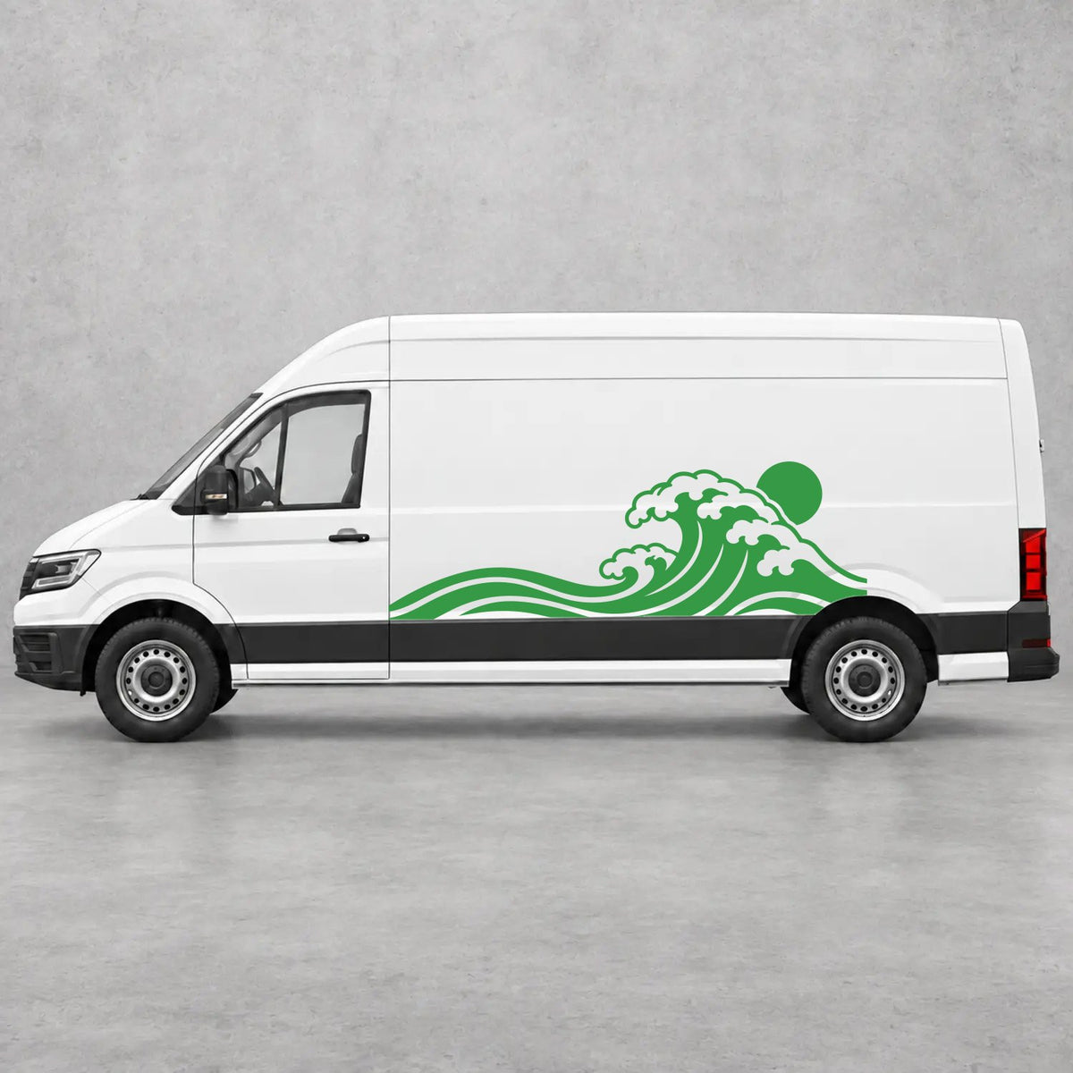 VW Crafter Ocean Wave & Sunset Side Graphics in Green