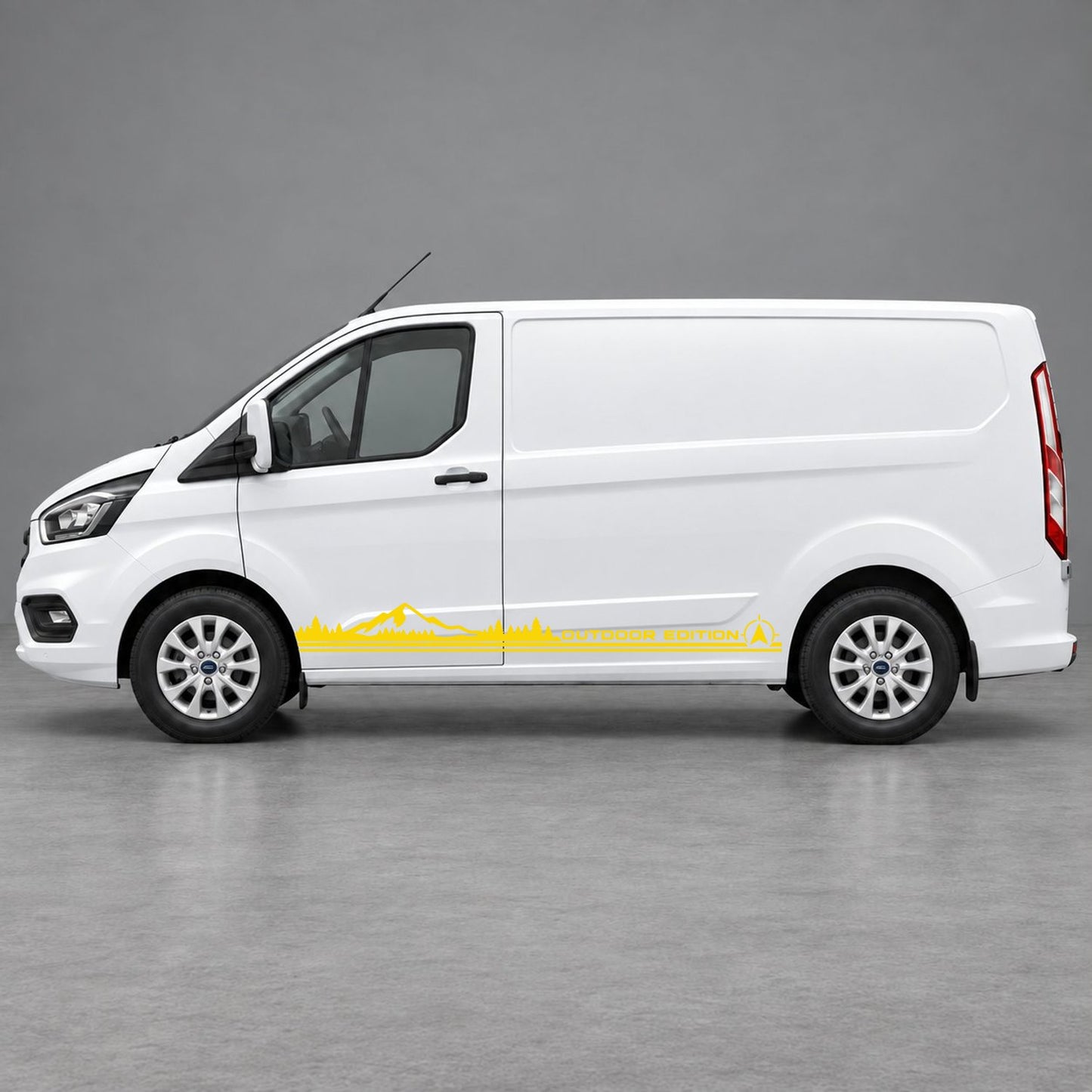 Ford Transit Custom Outdoor Edition Mountain Side Stripes in Yellow