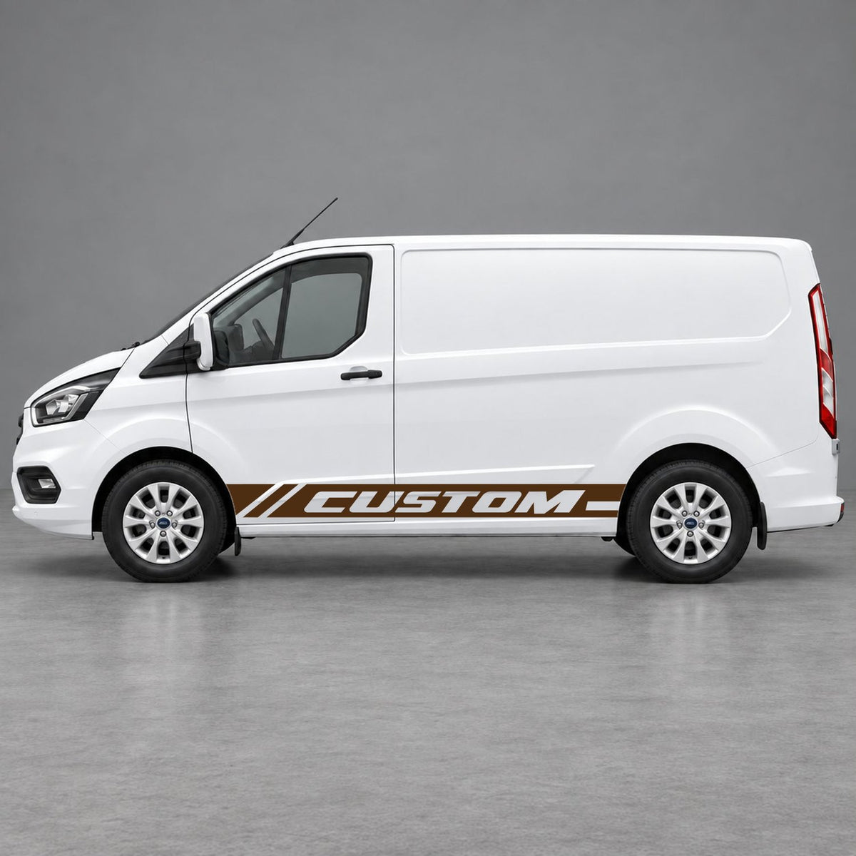 Ford Transit Custom Custom Lower Side Stripes in Brown & Brown
