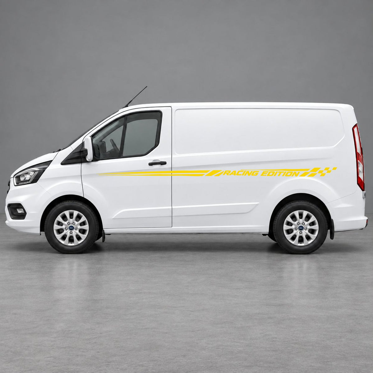 Ford Transit Custom Racing Edition Side Stripes in Yellow