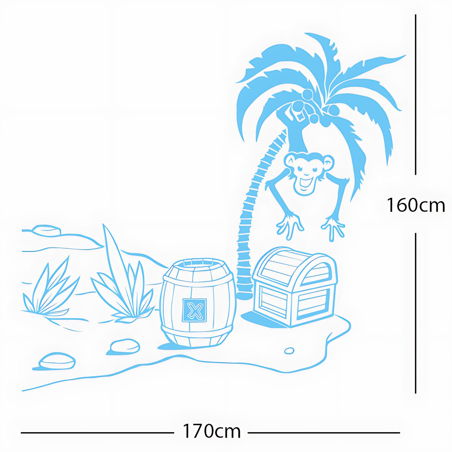 Monkey in Tree with Treasure Chest