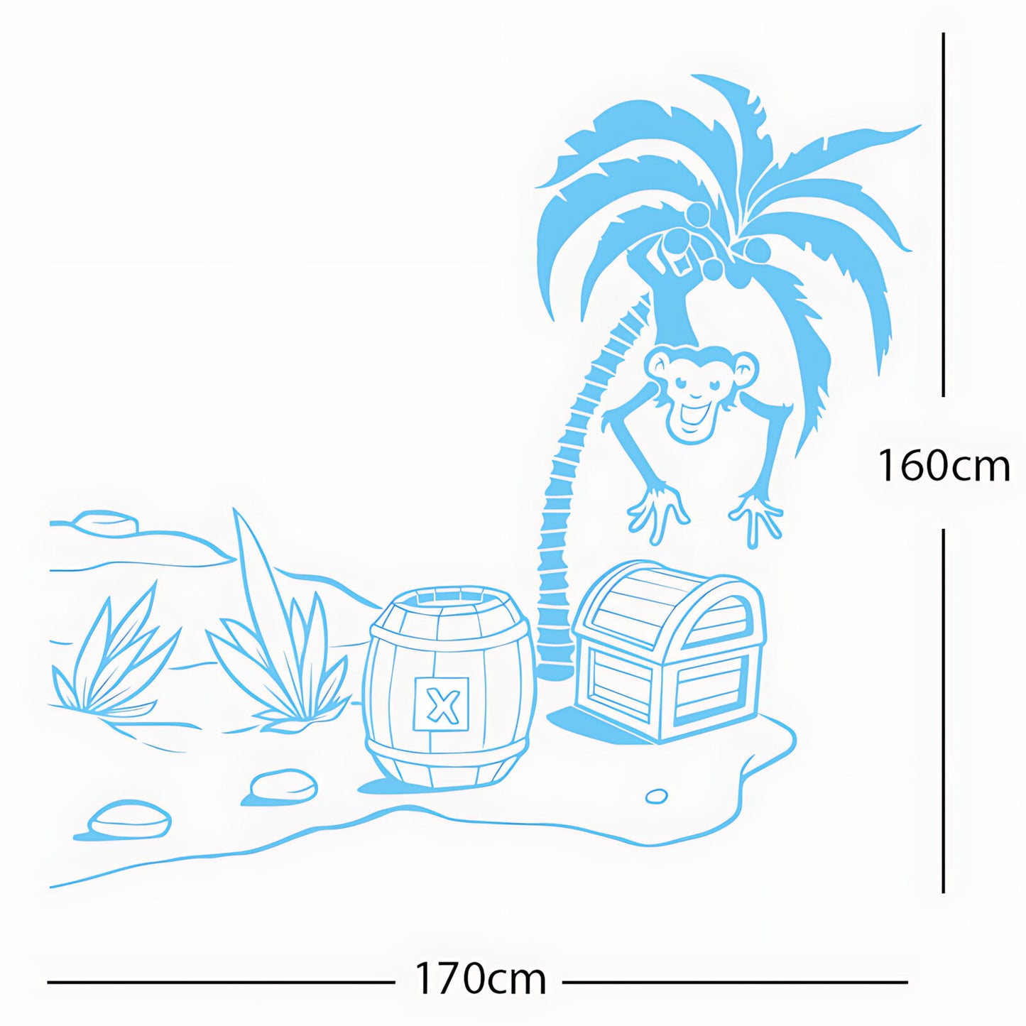 Monkey in Tree with Treasure Chest