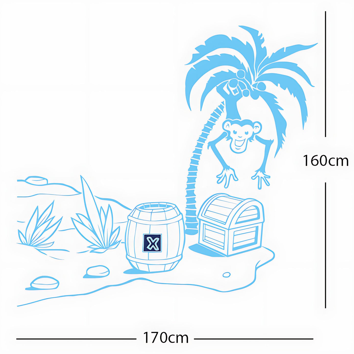 Monkey in Tree with Treasure Chest