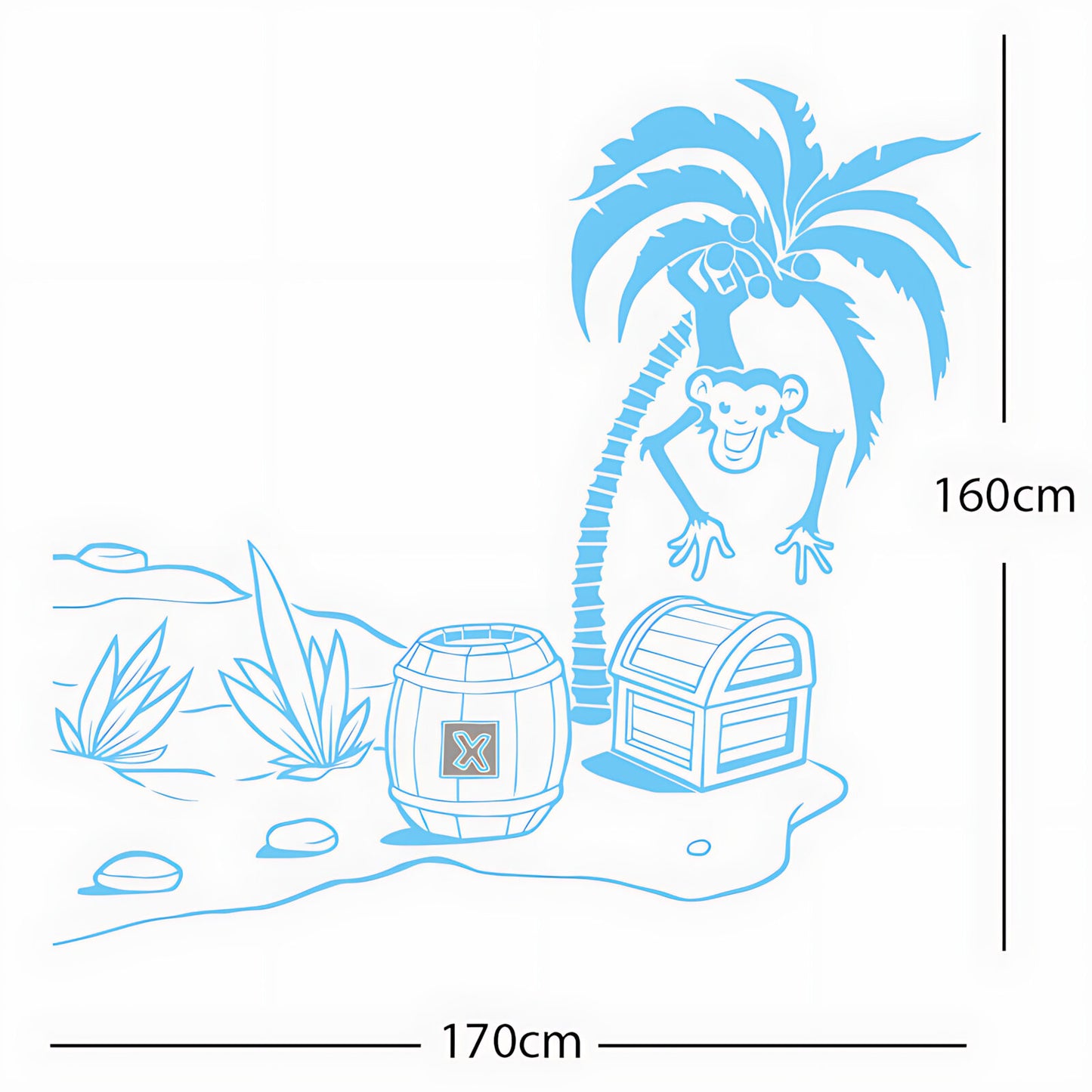 Monkey in Tree with Treasure Chest