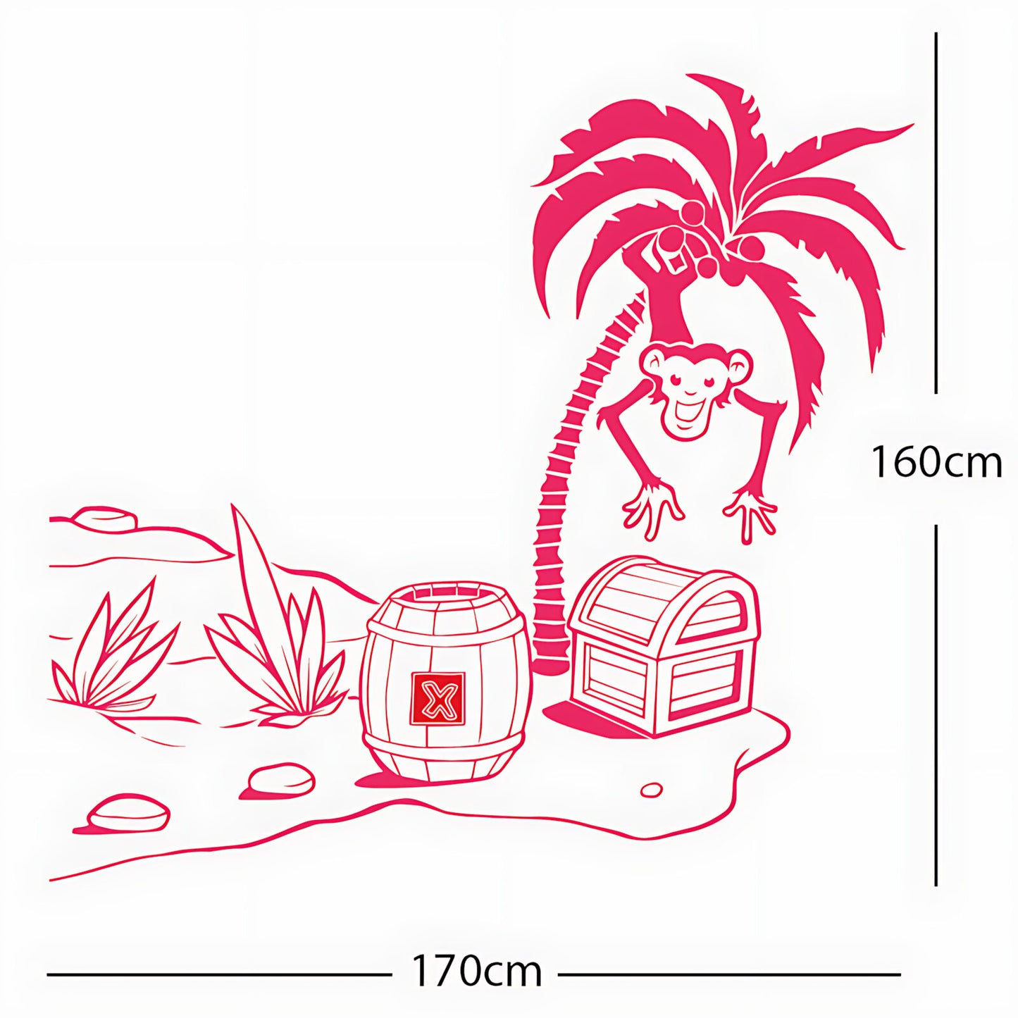 Monkey in Tree with Treasure Chest