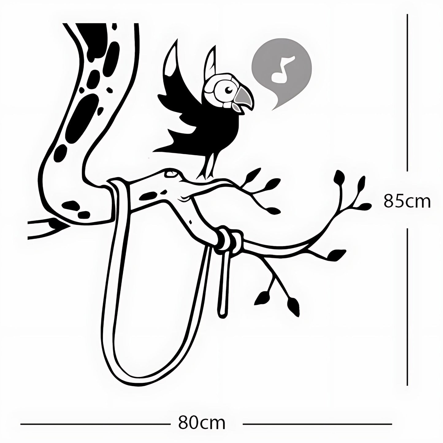 Parrot in tree - Corner Piece