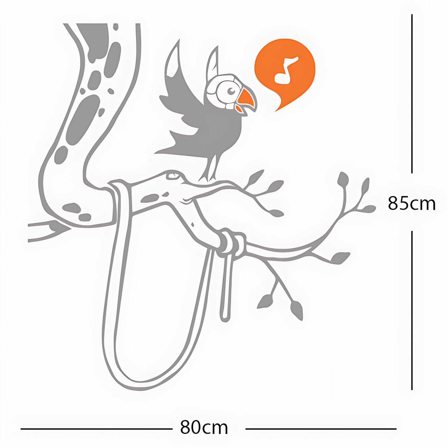 Parrot in tree - Corner Piece