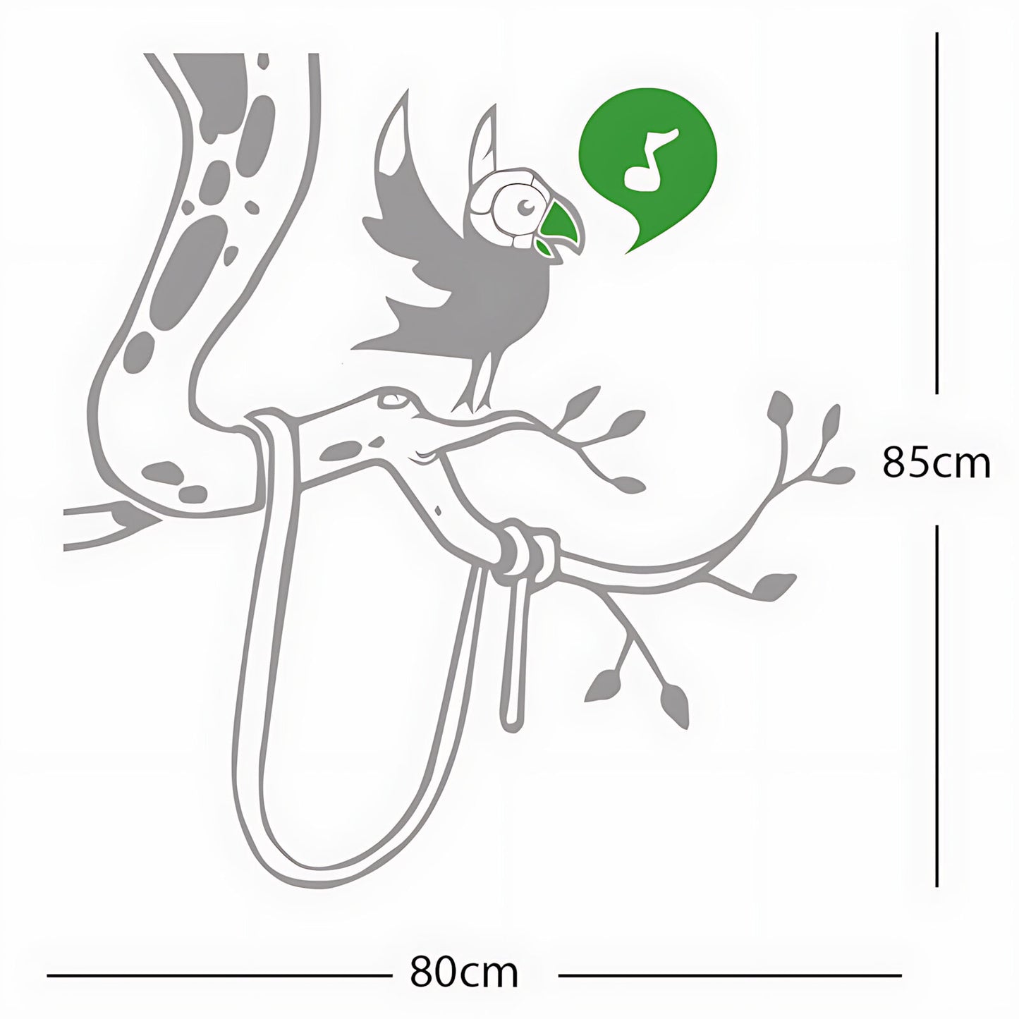 Parrot in tree - Corner Piece