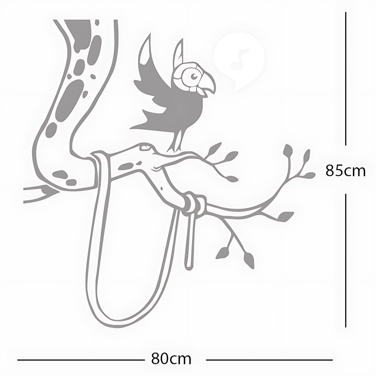 Parrot in tree - Corner Piece