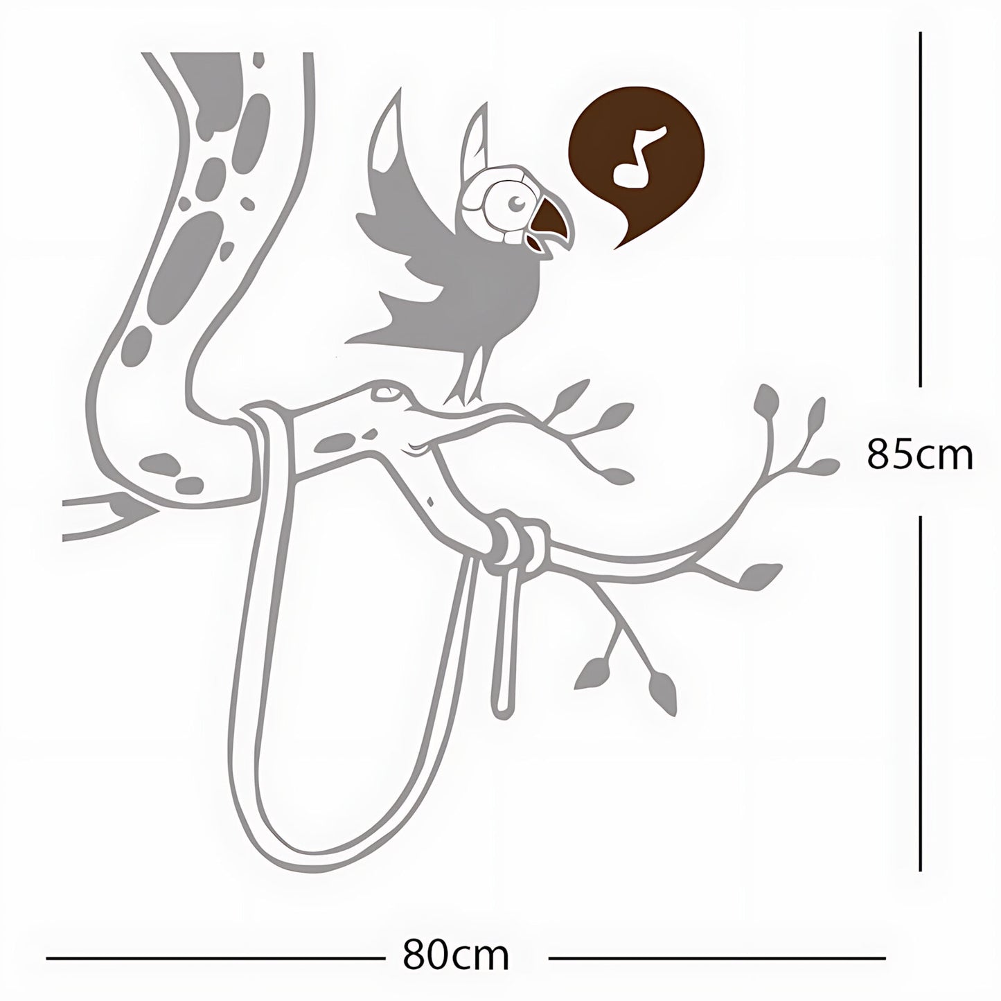 Parrot in tree - Corner Piece