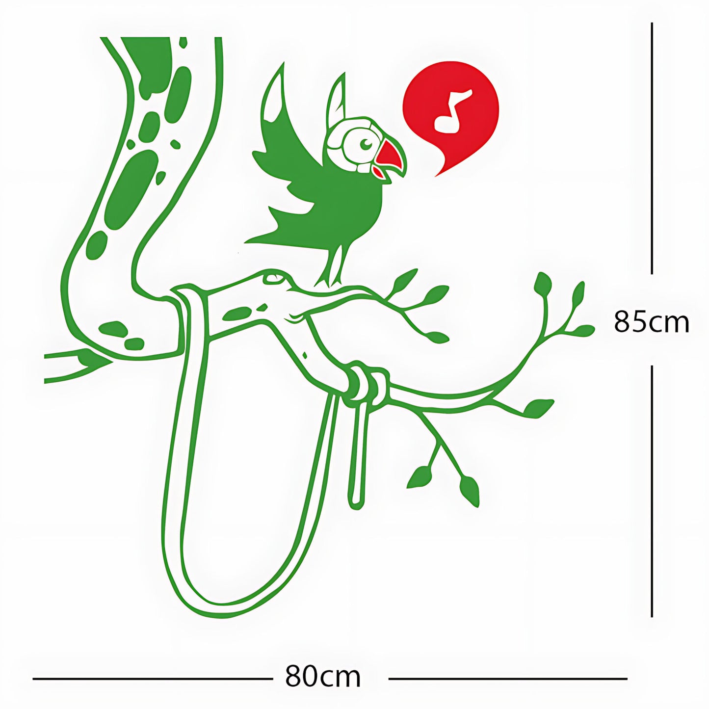 Parrot in tree - Corner Piece