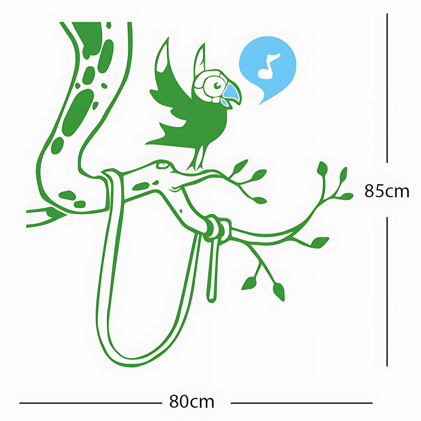 Parrot in tree - Corner Piece