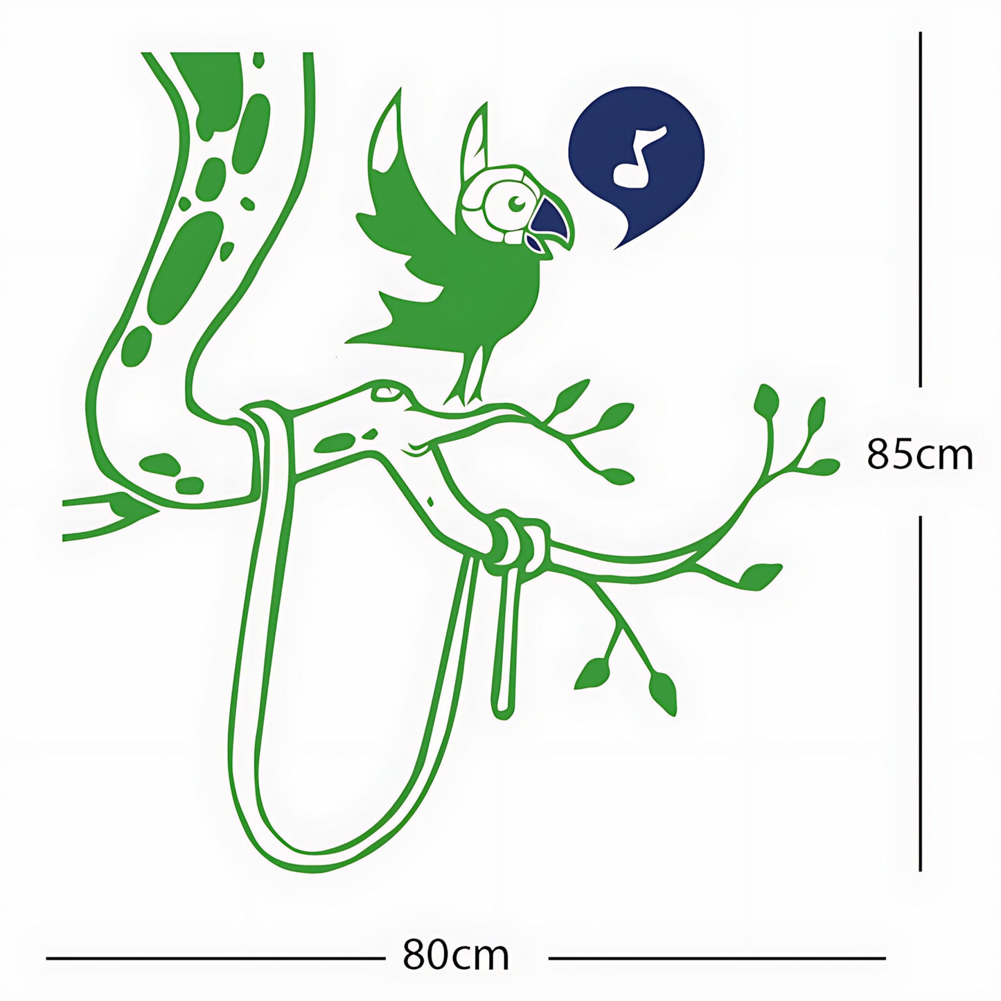 Parrot in tree - Corner Piece