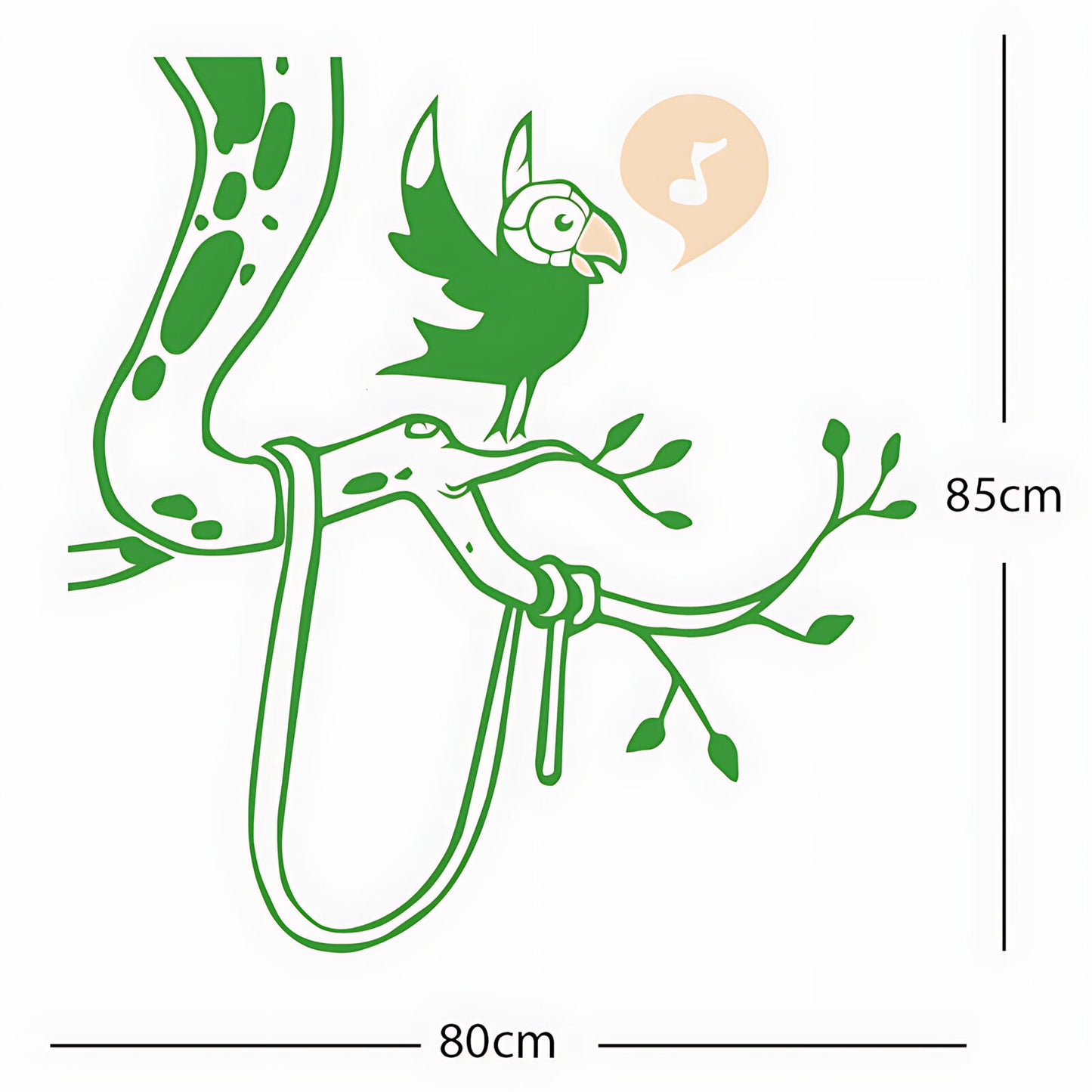 Parrot in tree - Corner Piece