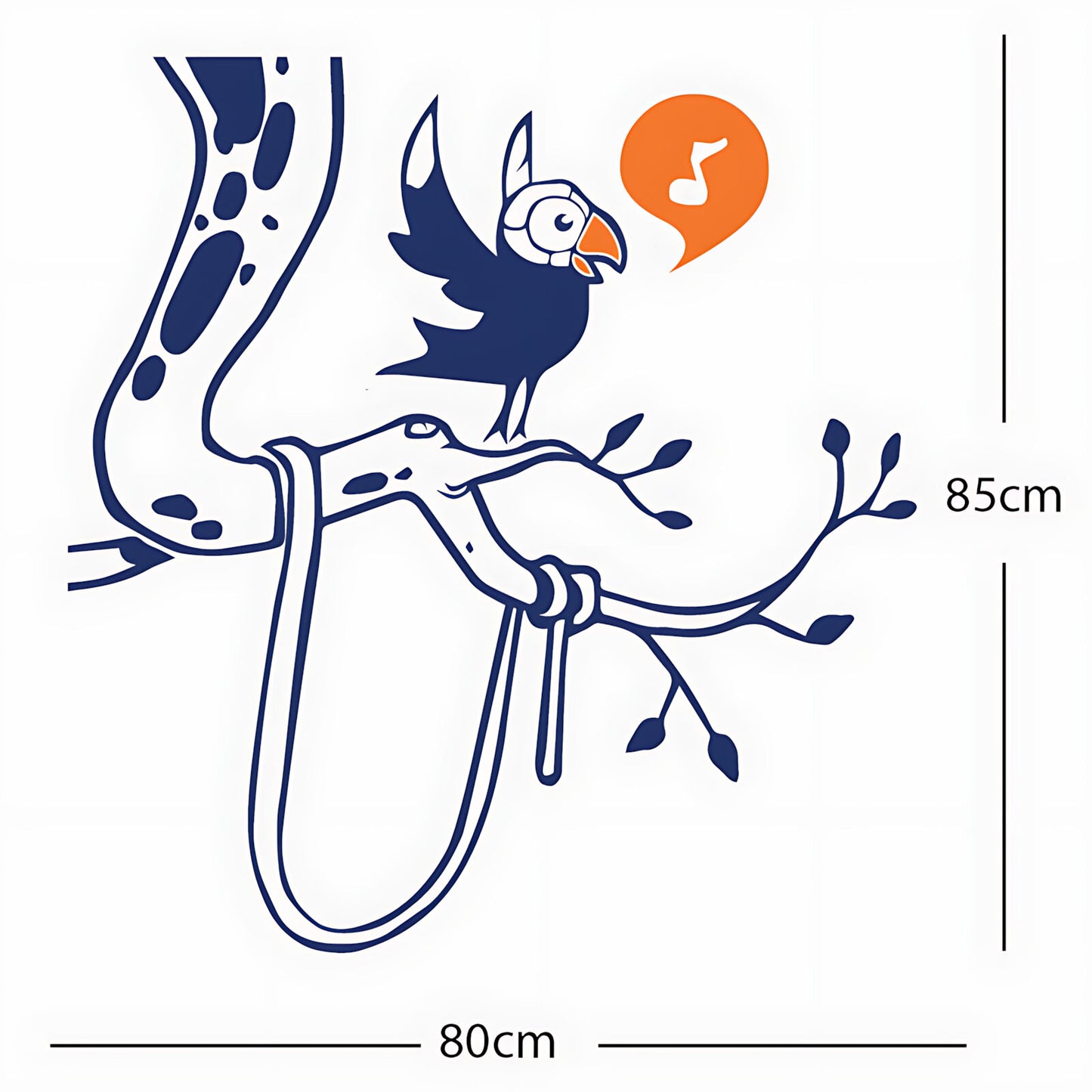 Parrot in tree - Corner Piece