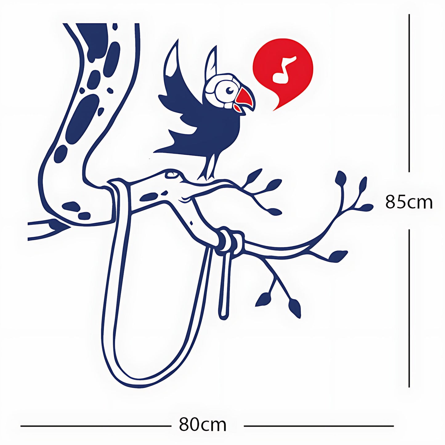 Parrot in tree - Corner Piece