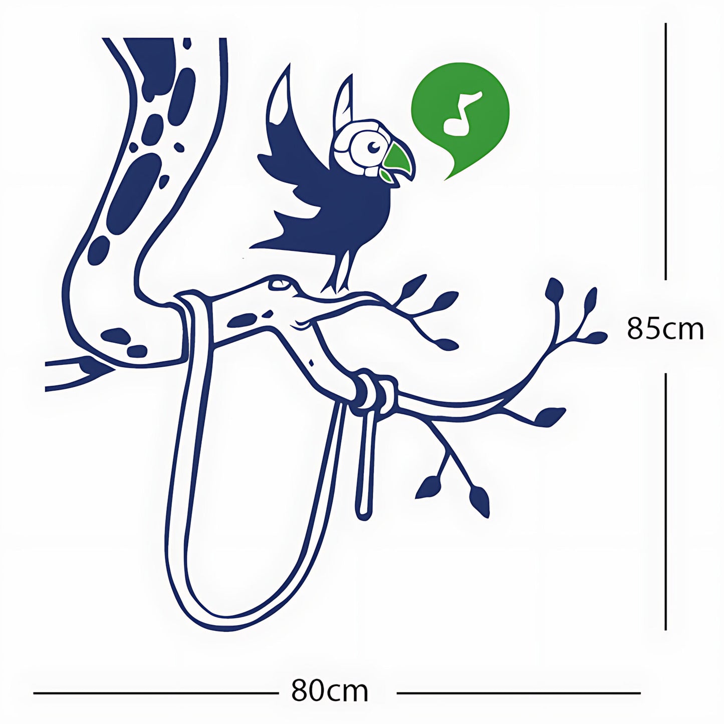 Parrot in tree - Corner Piece