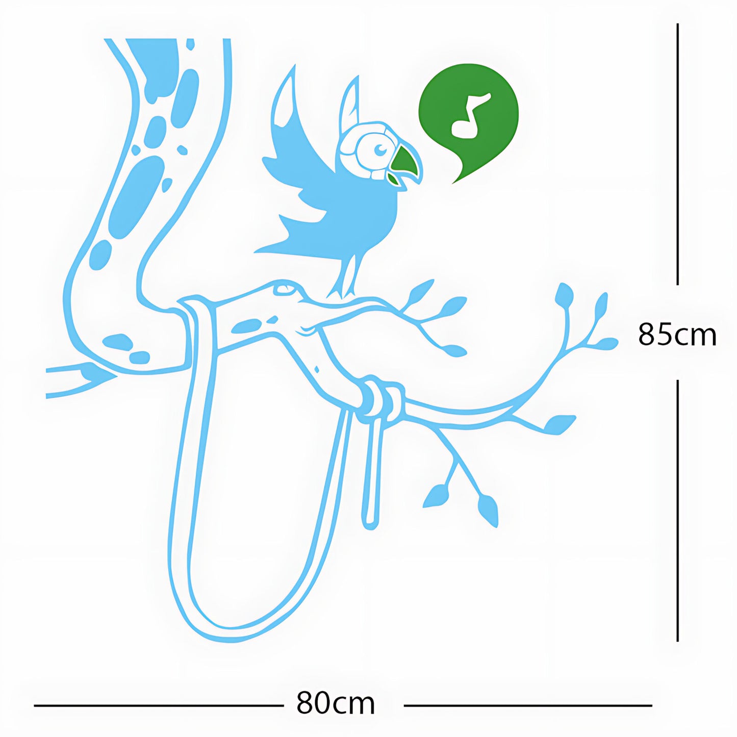 Parrot in tree - Corner Piece