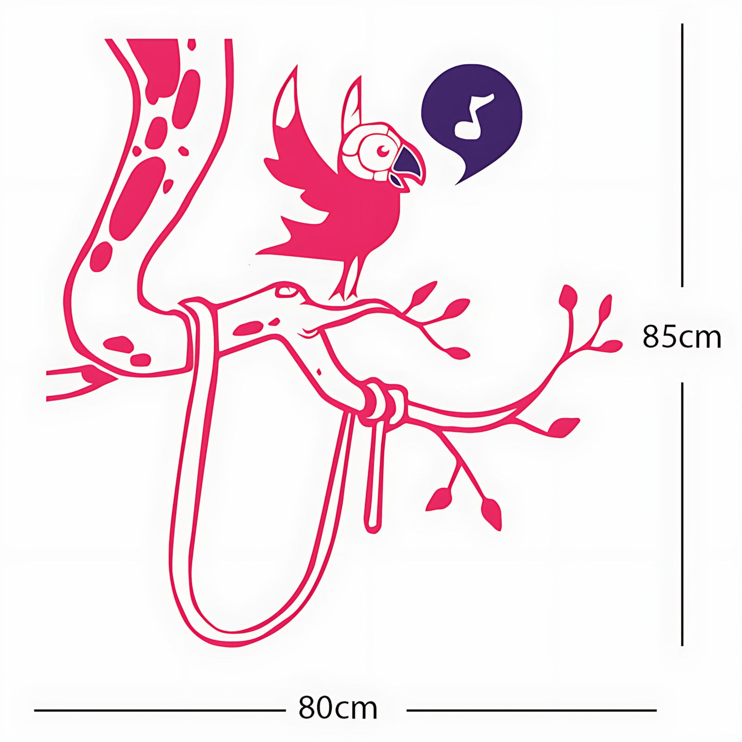 Parrot in tree - Corner Piece