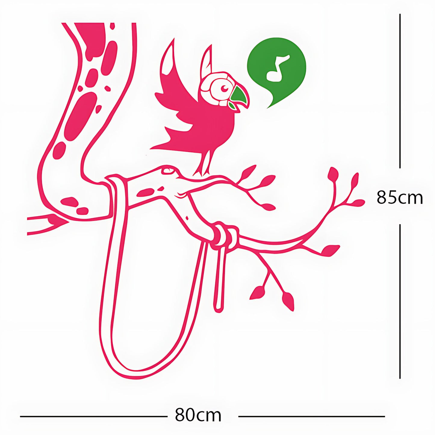 Parrot in tree - Corner Piece