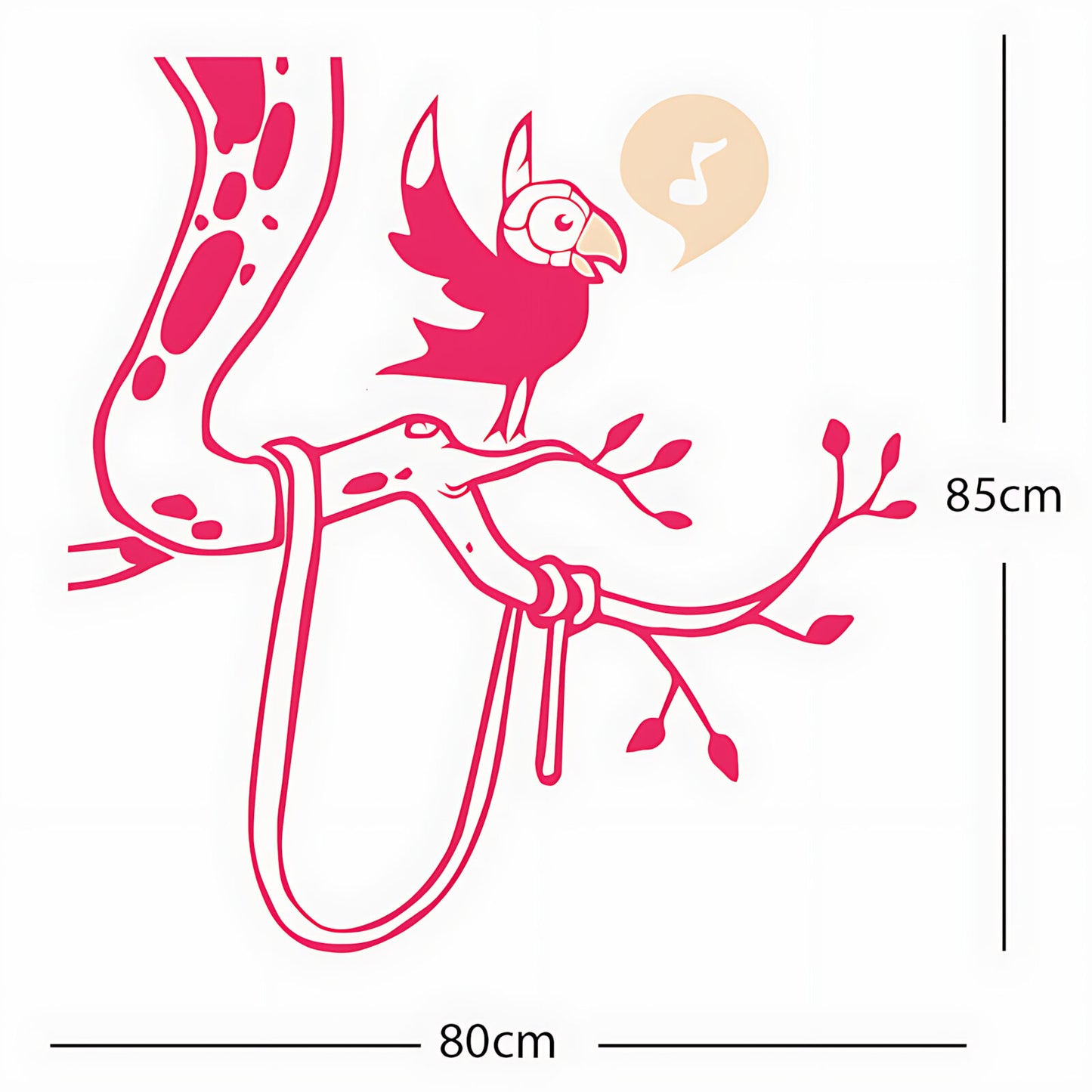 Parrot in tree - Corner Piece