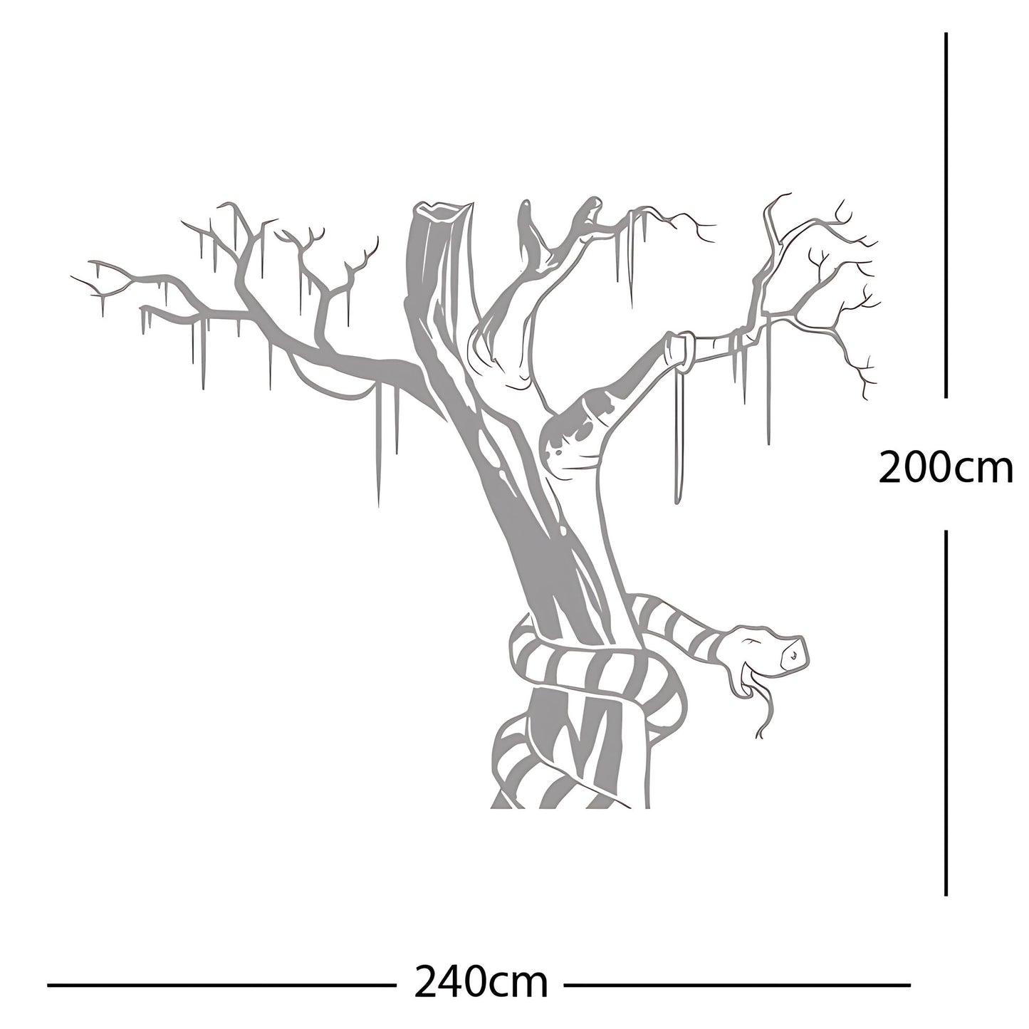 Large Tree with Snake - Wall Sticker