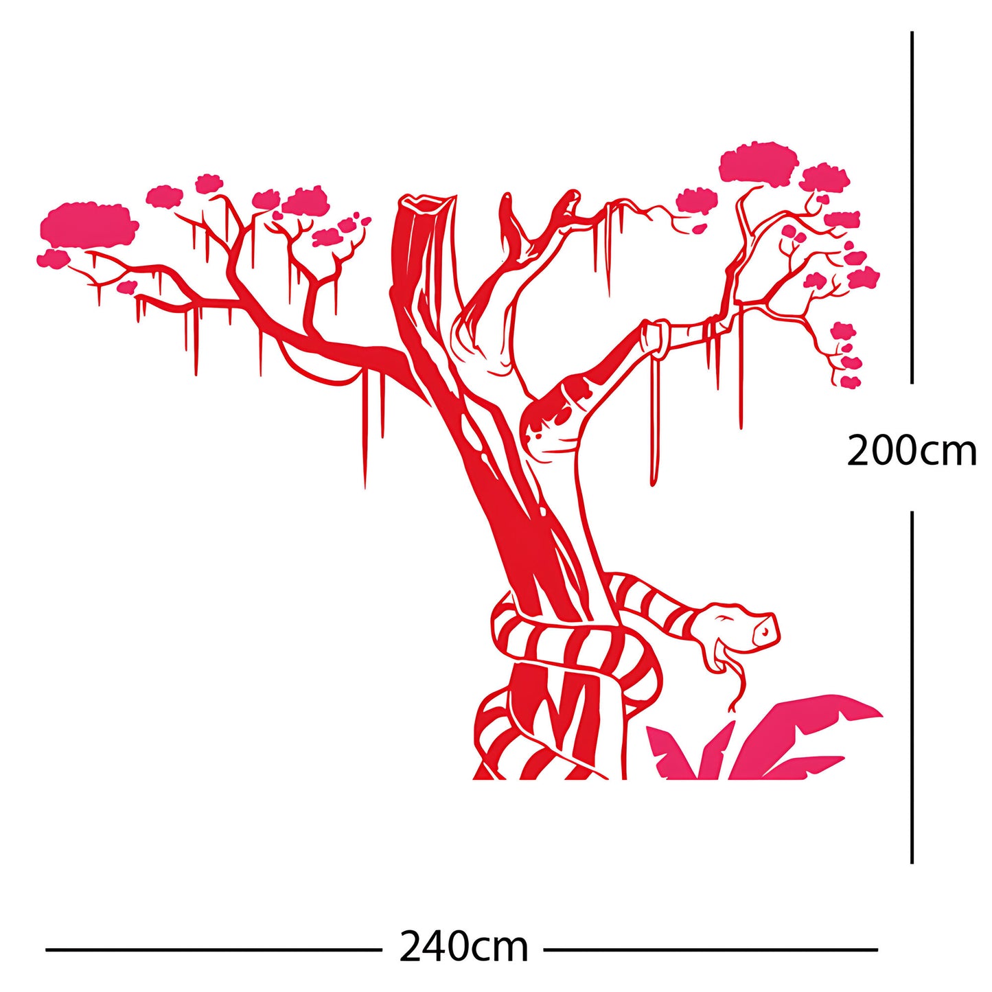 Large Tree with Snake - Wall Sticker