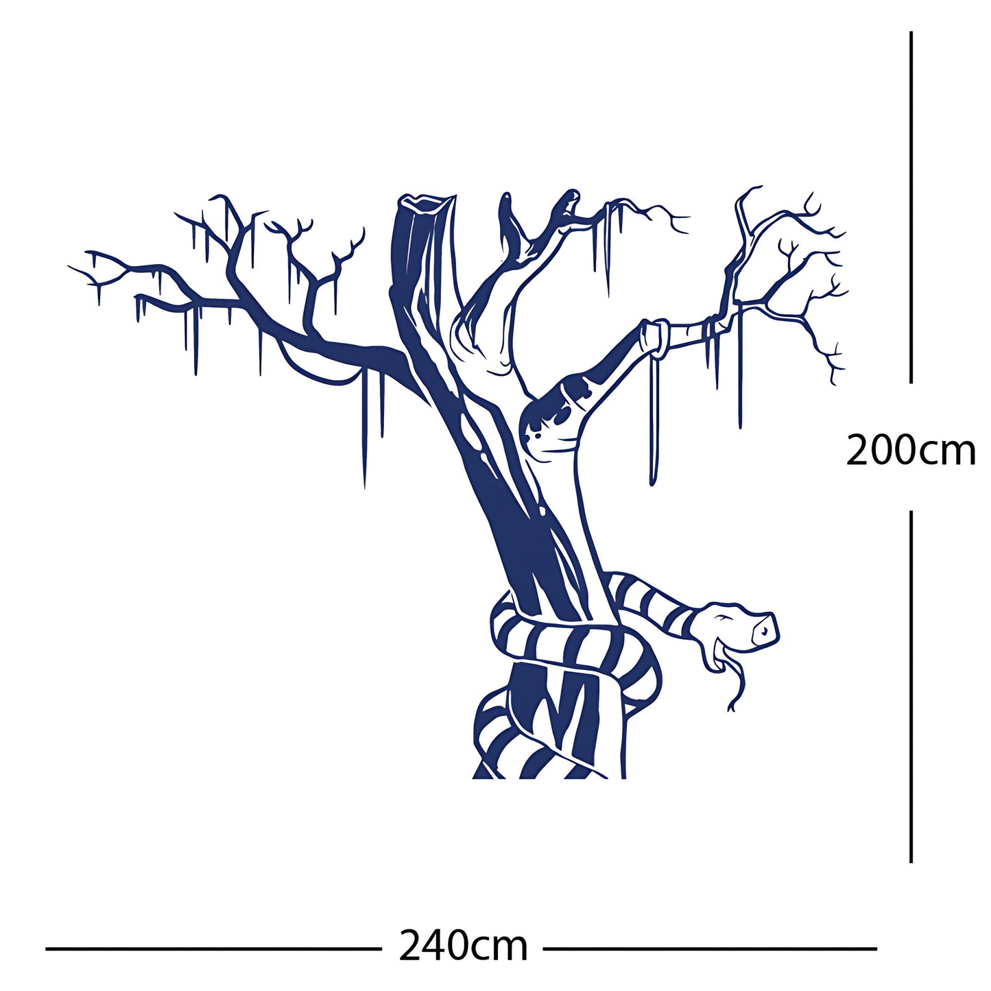Large Tree with Snake - Wall Sticker