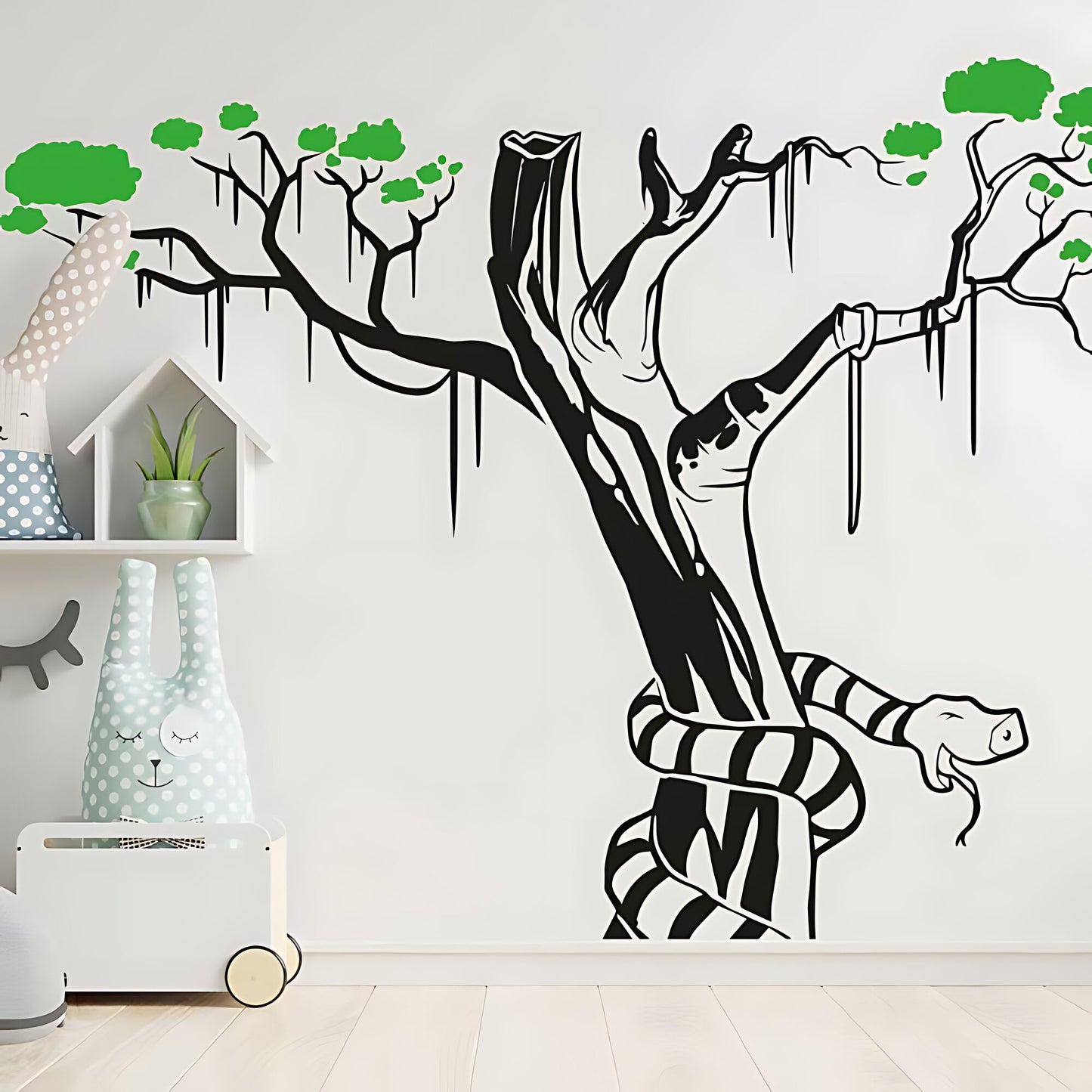 Large Tree with Snake - Wall Sticker