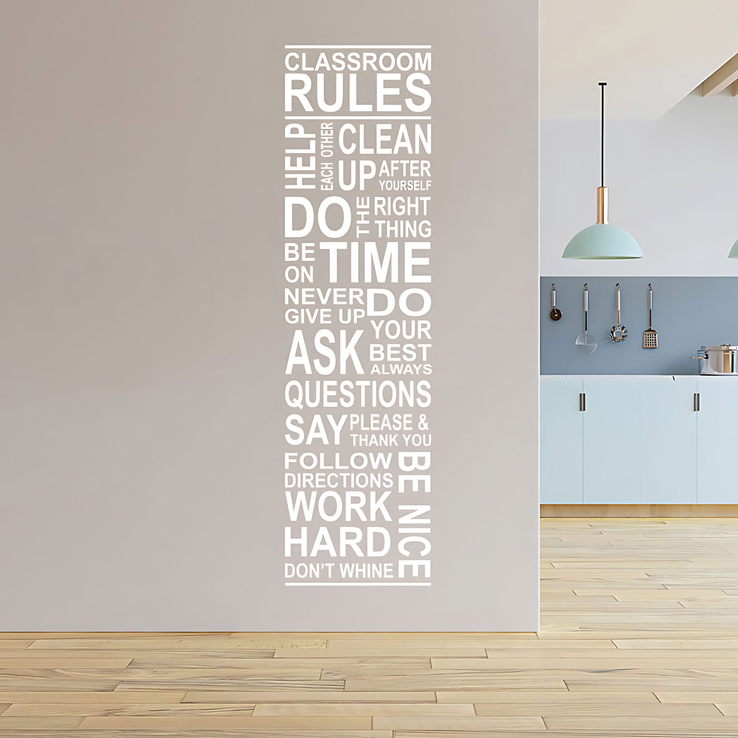 Classroom Rules Wall Sticker - School Vinyl Decal