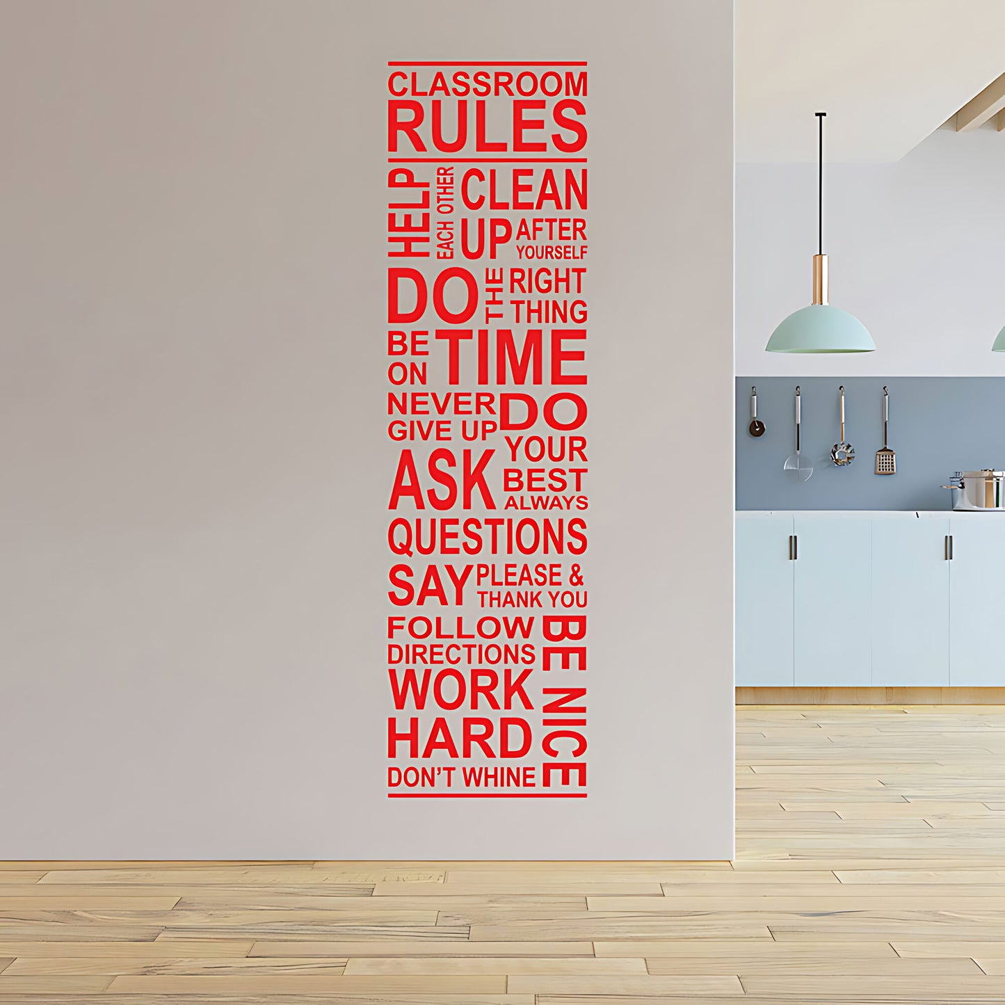 Classroom Rules Wall Sticker - School Vinyl Decal