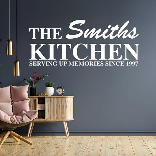 Personalised Family Kitchen Wall Sticker