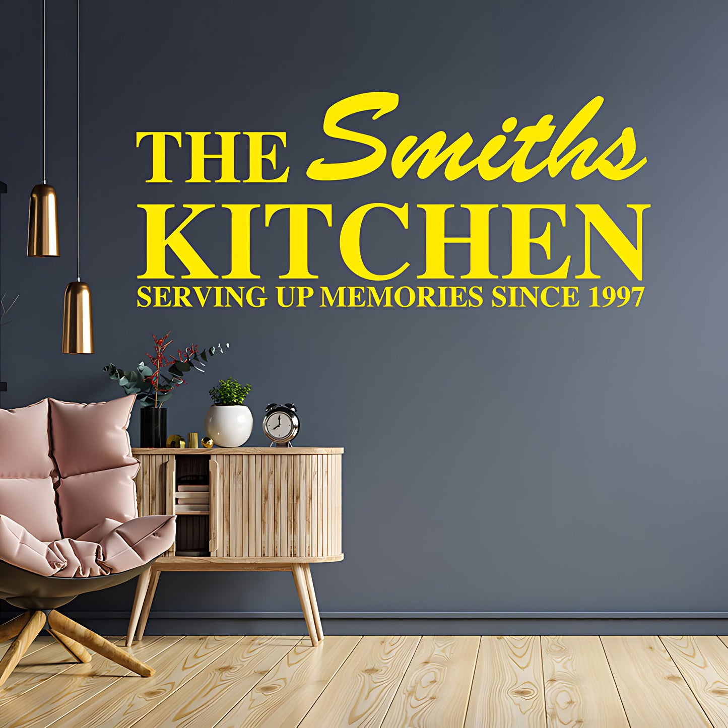 Personalised Family Kitchen Wall Sticker – Custom Name Serving Up Memories Decal