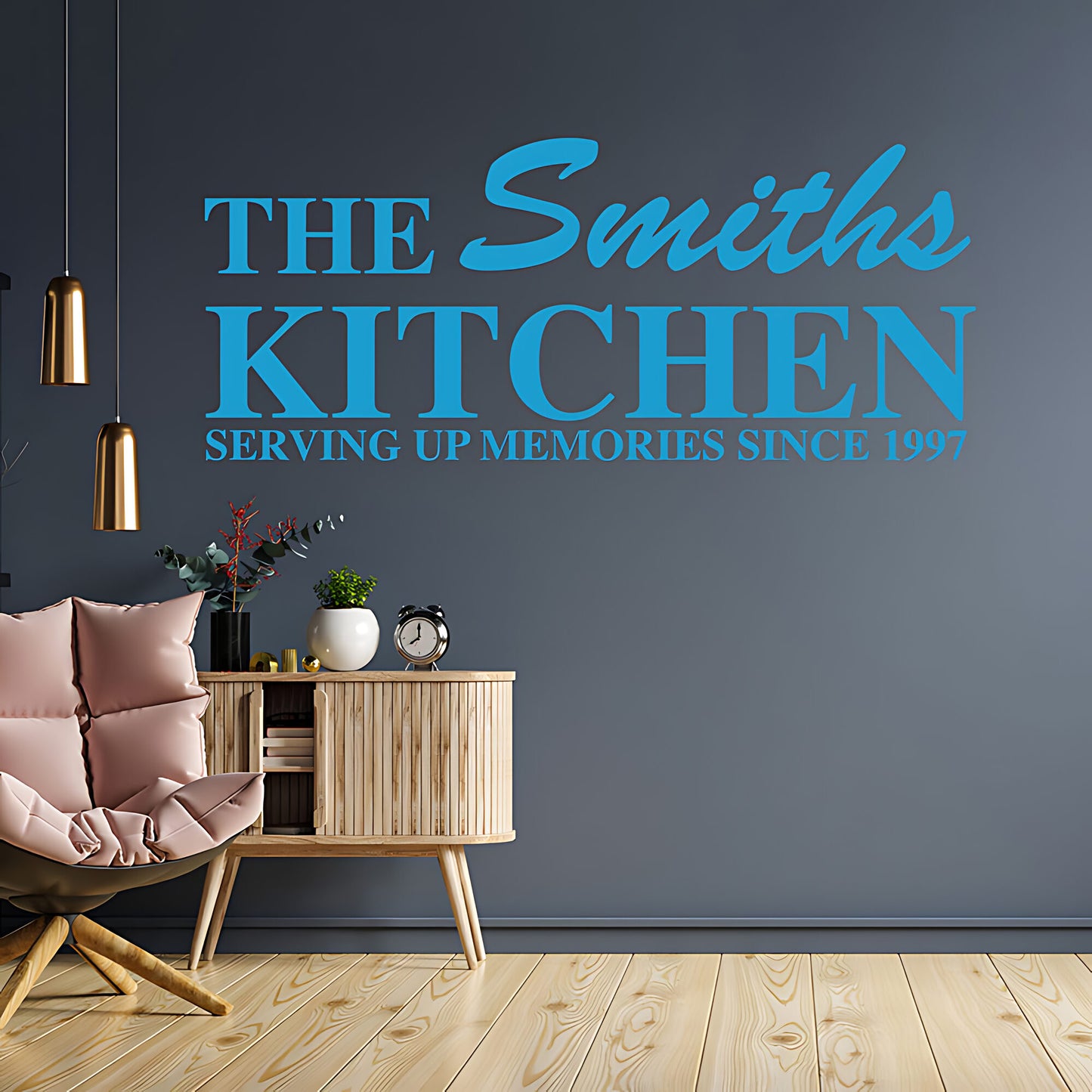 Personalised Family Kitchen Wall Sticker – Custom Name Serving Up Memories Decal