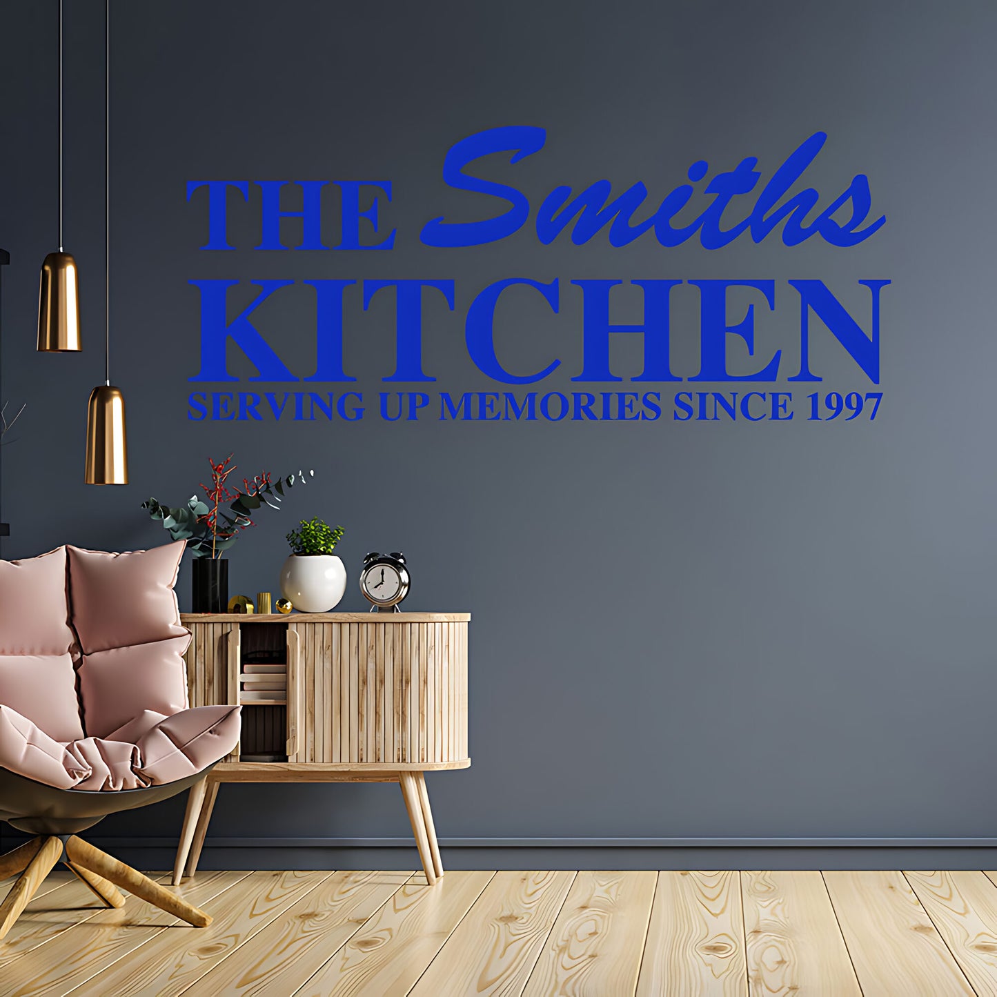 Personalised Family Kitchen Wall Sticker – Custom Name Serving Up Memories Decal