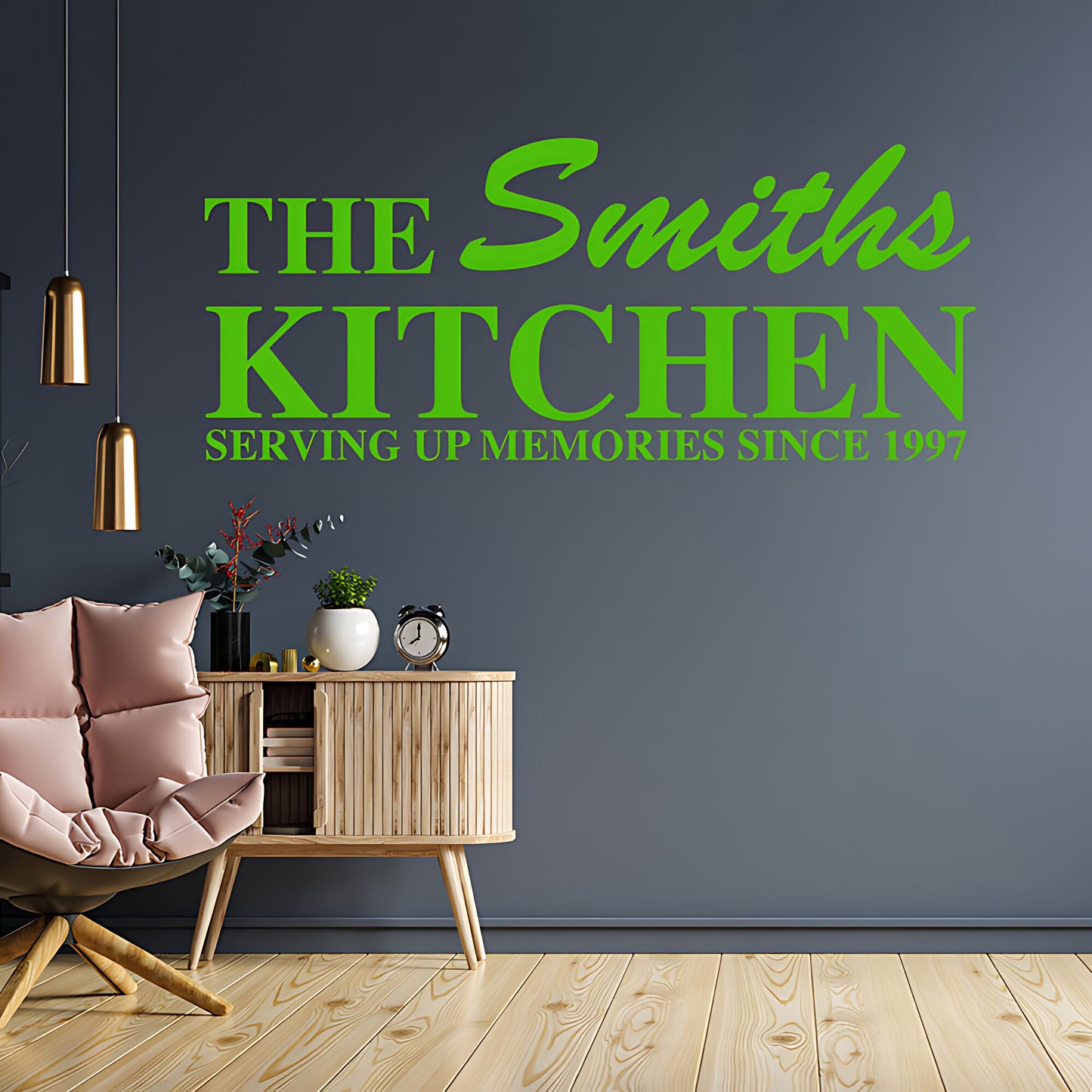 Personalised Family Kitchen Wall Sticker – Custom Name Serving Up Memories Decal
