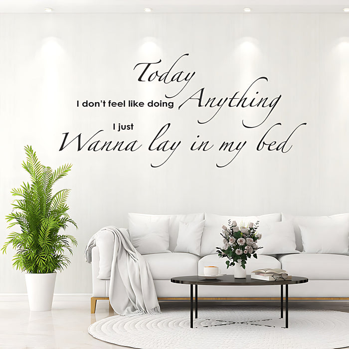Justin Bieber Lazy Song Lyrics Wall Sticker – Lay In My Bed Quote