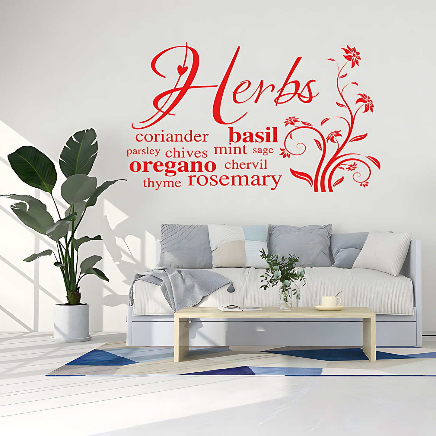 Kitchen Herbs Quote Wall Sticker & Decal