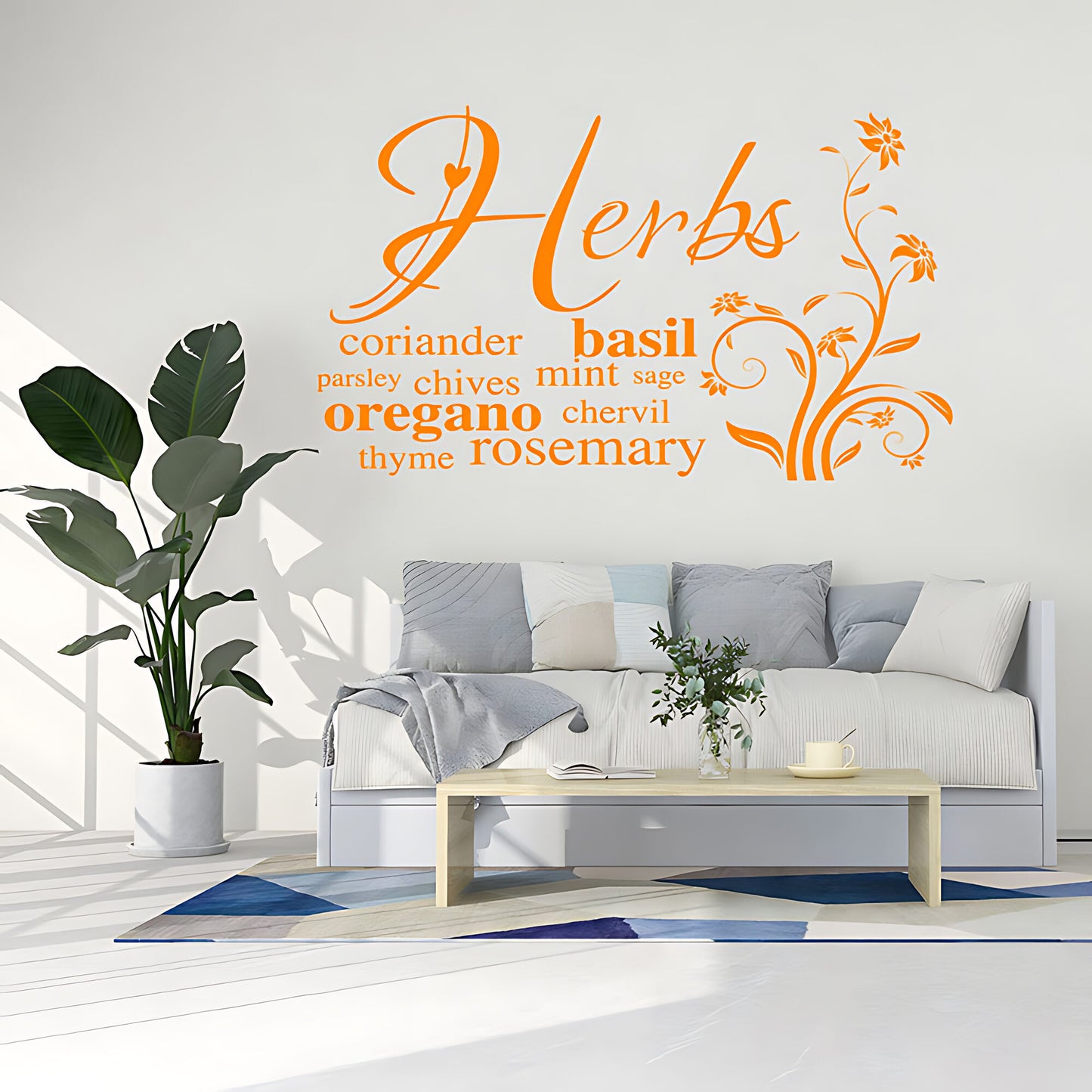 Kitchen Herbs Quote Wall Sticker & Decal