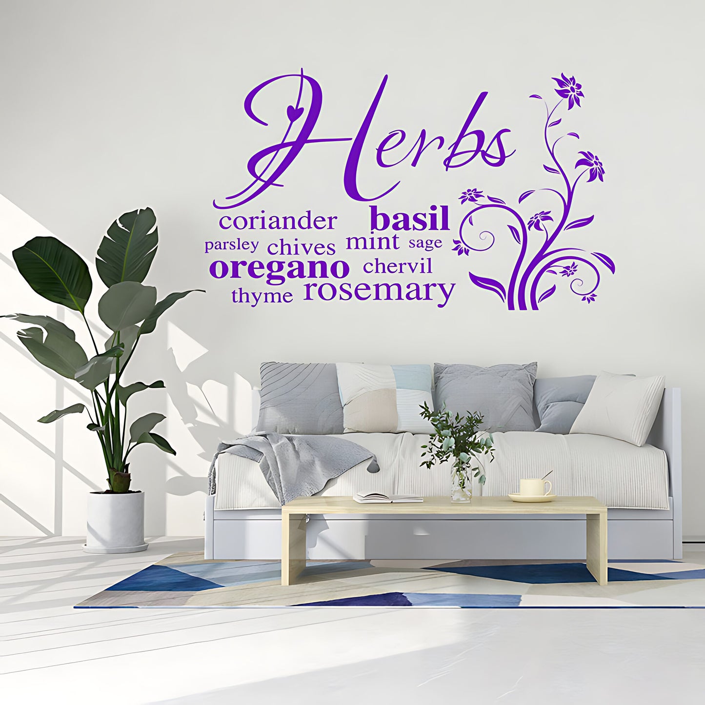 Kitchen Herbs Quote Wall Sticker & Decal
