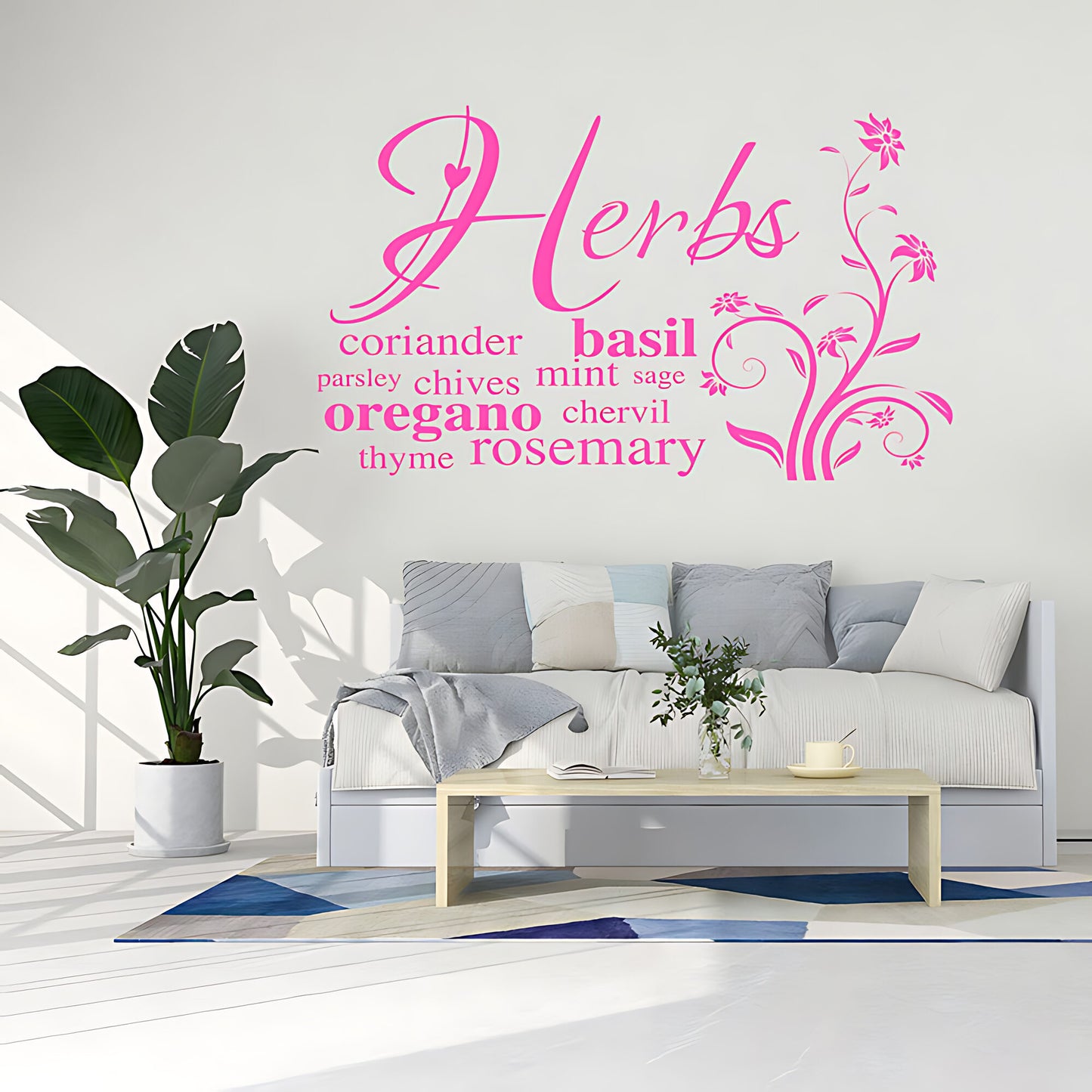 Kitchen Herbs Quote Wall Sticker & Decal