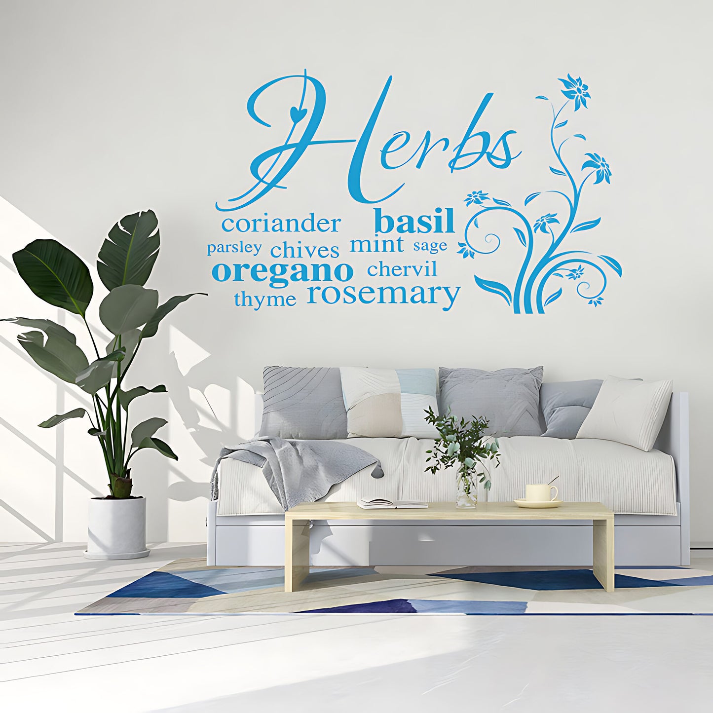 Kitchen Herbs Quote Wall Sticker & Decal