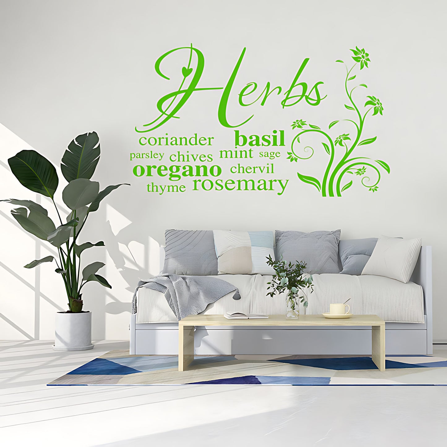 Kitchen Herbs Quote Wall Sticker & Decal